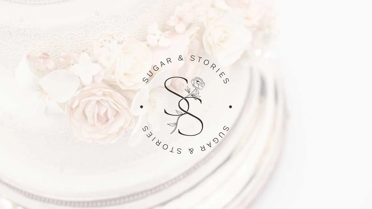 Luxury wedding cake brand design