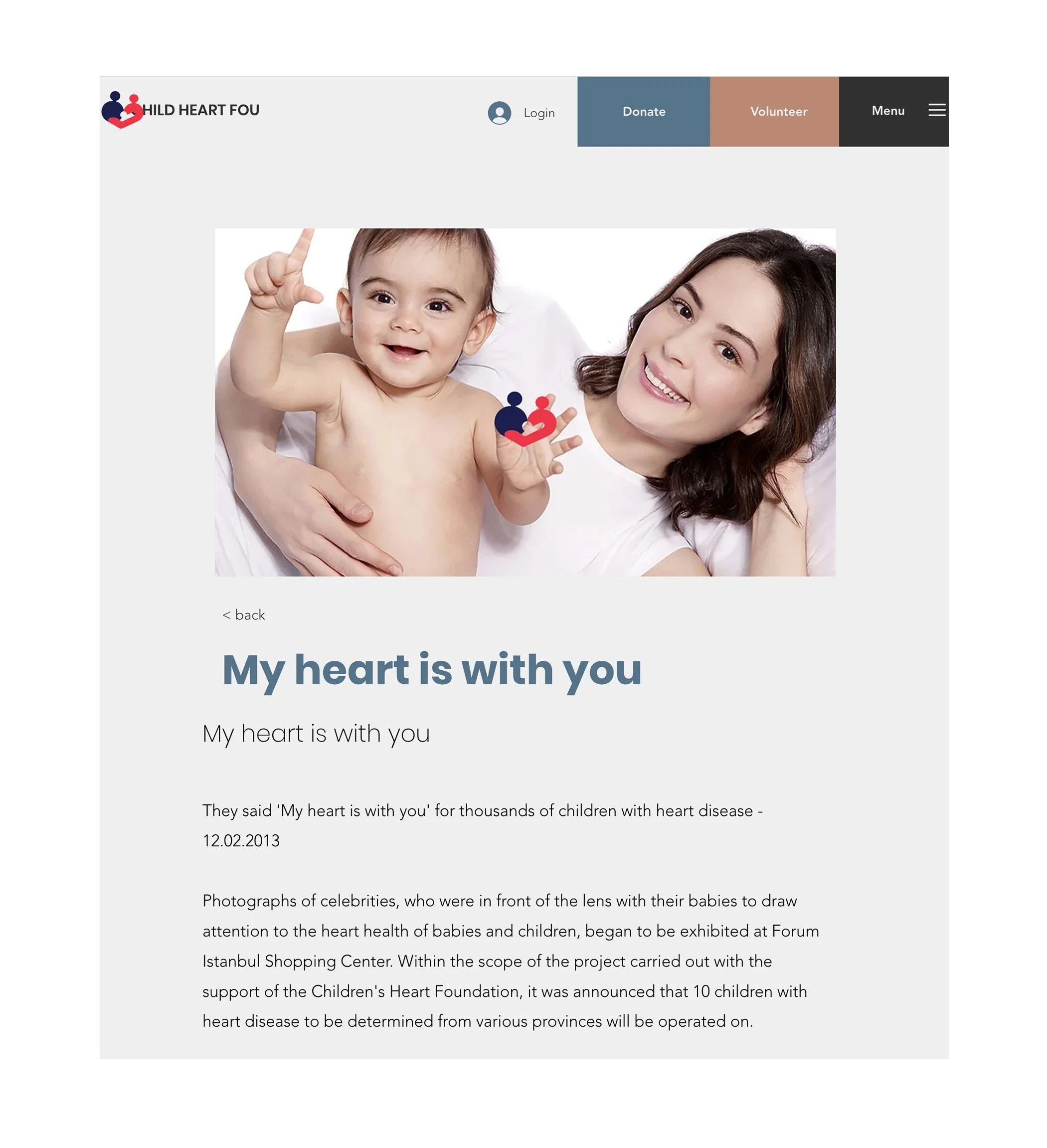 ''Kalbim Seninle'' - Fundraising Project - https://www.ckv.org.tr/projects/kalbim-seninle - February 2013