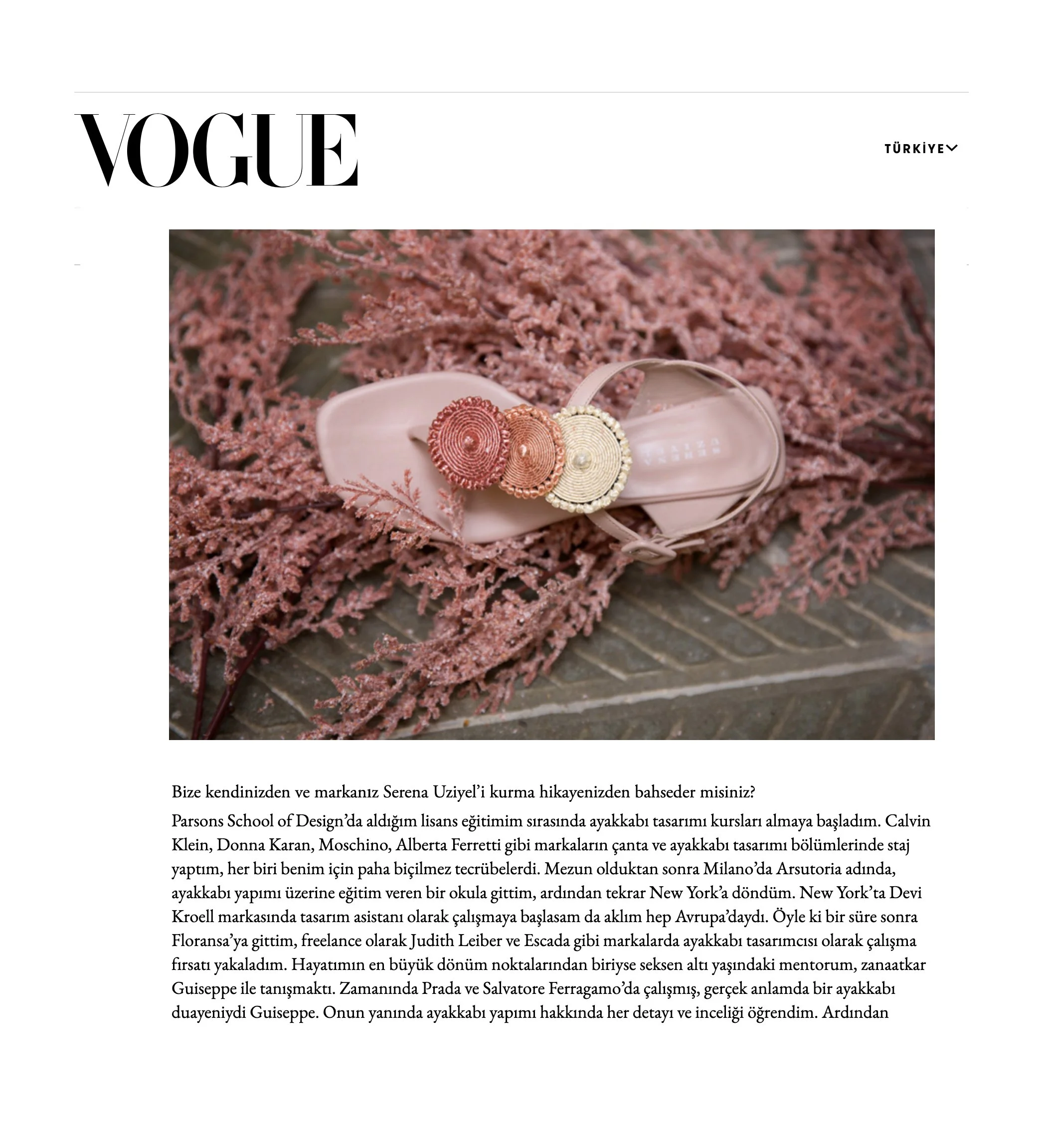 Serena Uziyel - Vogue Turkiye Website - May 2020