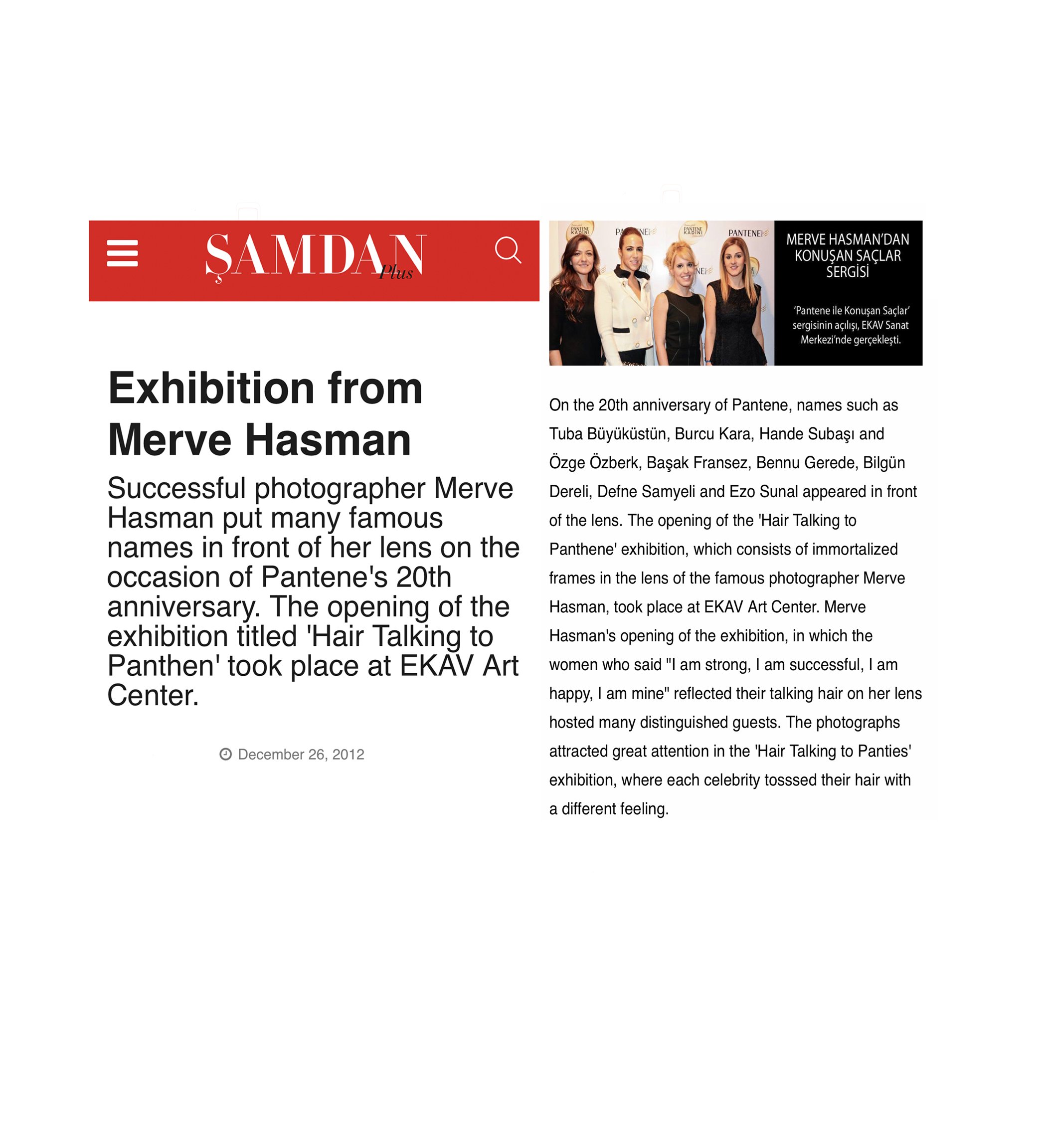 ''Talkin Hair'' Pantene Exhibition - Samdan Plus Magazine - December 2012