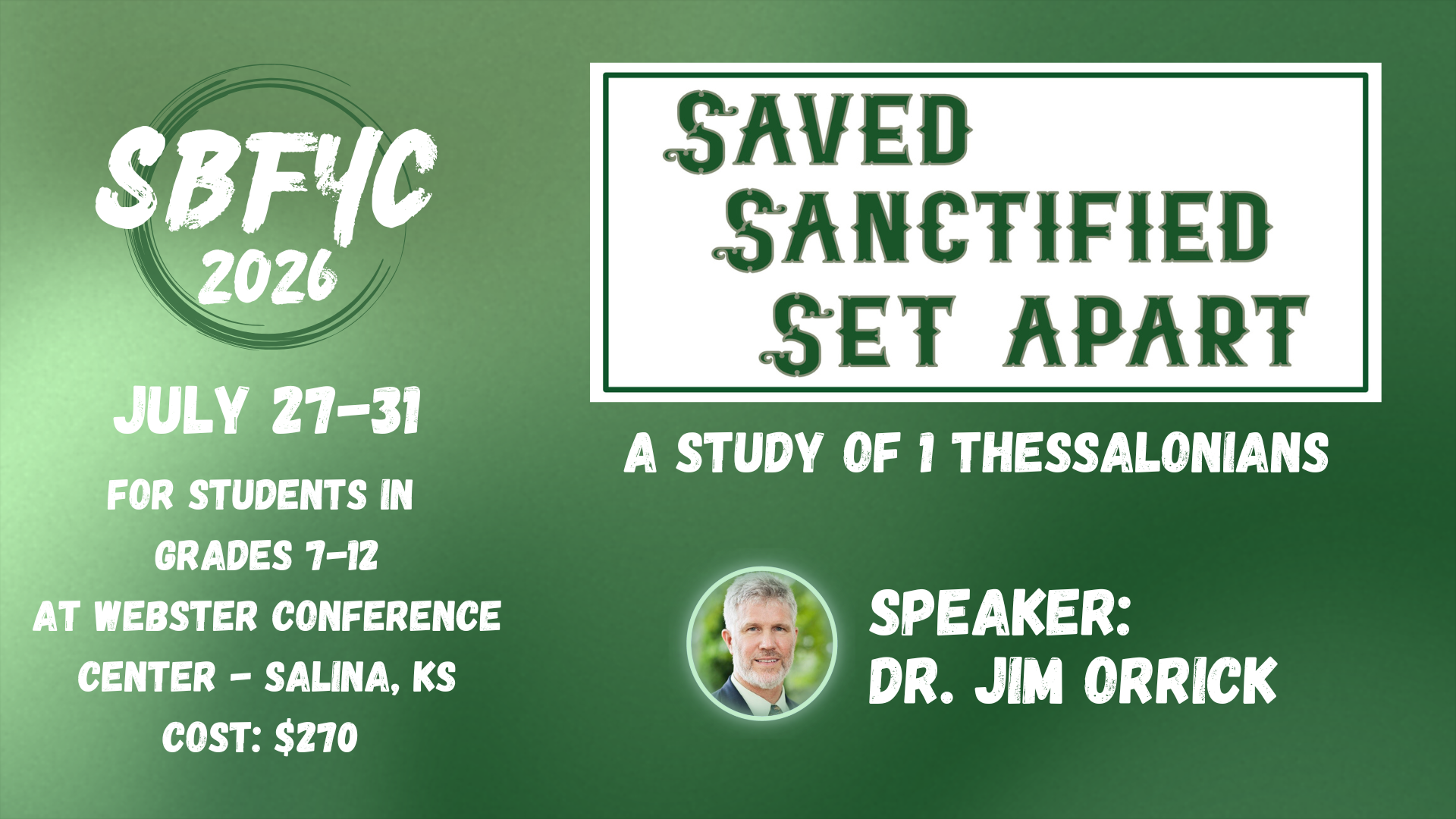 Anchored in the Gospel: A Historic Overview of Saved By Faith Youth Camp