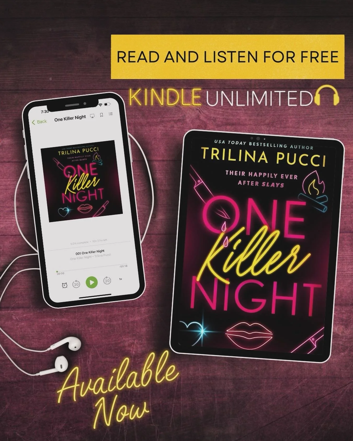 🚨𝐑𝐄𝐀𝐃 𝐀𝐍𝐃 𝐋𝐈𝐒𝐓𝐄𝐍 𝐅𝐎𝐑 𝐅𝐑𝐄𝐄🚨
📖🎧: 𝑶𝒏𝒆 𝑲𝒊𝒍𝒍𝒆𝒓 𝑵𝒊𝒈𝒉𝒕 𝒃𝒚 𝑻𝒓𝒊𝒍𝒊𝒏𝒂 𝑷𝒖𝒄𝒄𝒊 𝒂𝒍𝒔𝒐 𝒂𝒗𝒂𝒊𝒍𝒂𝒃𝒍𝒆 𝒊𝒏 𝒂𝒖𝒅𝒊𝒐 

#bookfyp #bookstagram #trilinapucci #kindleunlimitedbooks #audiblebooks #spicybooks #th