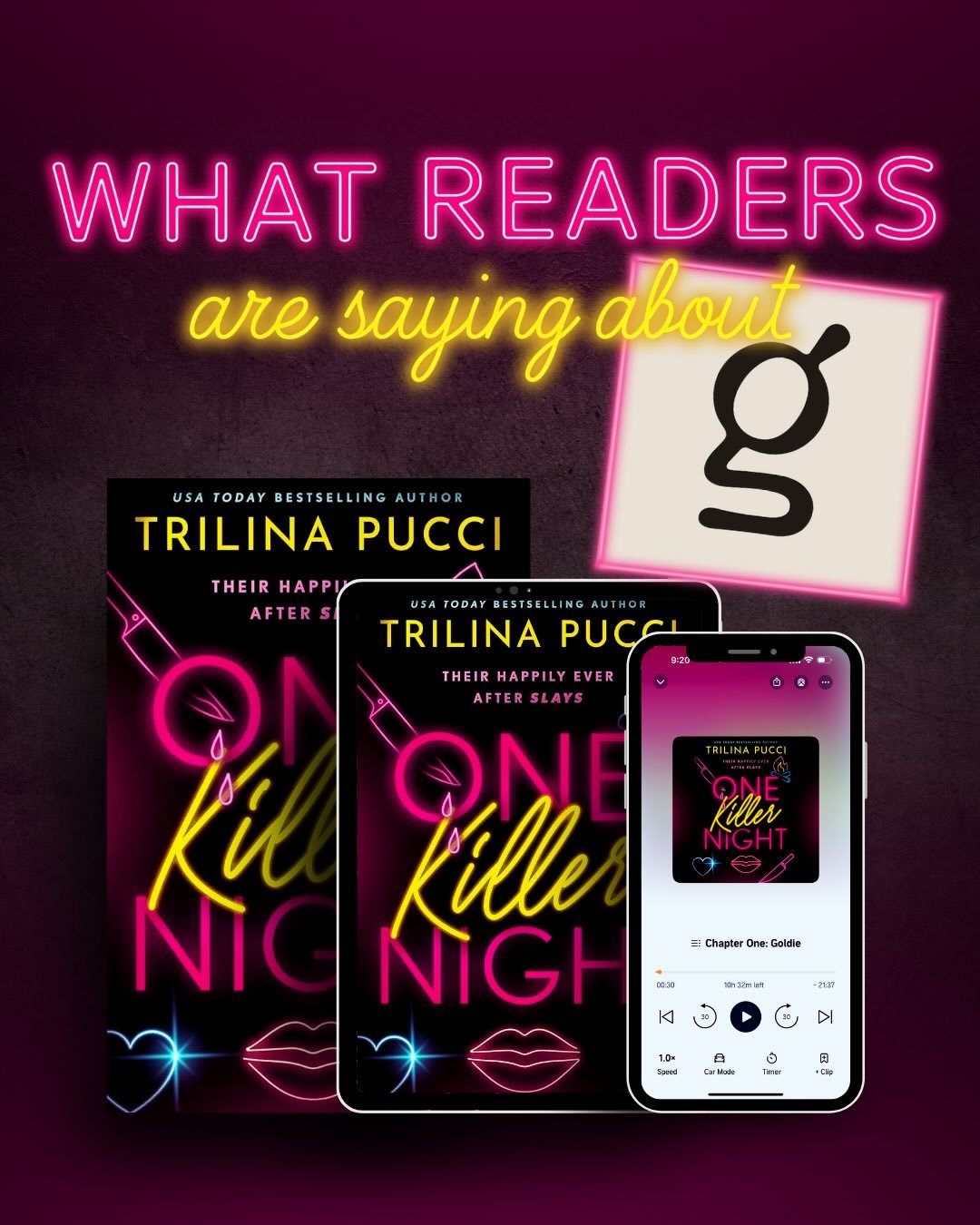 ✨𝐖𝐇𝐀𝐓 𝐑𝐄𝐀𝐃𝐄𝐑𝐒 𝐀𝐑𝐄 𝐒𝐀𝐘𝐈𝐍𝐆✨ 𝐚𝐛𝐨𝐮𝐭 𝑶𝒏𝒆 𝑲𝒊𝒍𝒍𝒆𝒓 𝑵𝒊𝒈𝒉𝒕 𝐚𝐬 𝐟𝐨𝐮𝐧𝐝 𝐨𝐧 𝐆𝐨𝐨𝐝𝐑𝐞𝐚𝐝𝐬!!
#bookfyp #bookstagram #trilinapucci #goodreads #bookreviews #bookrecommendations #bookreader #thrillerromance #darkroman