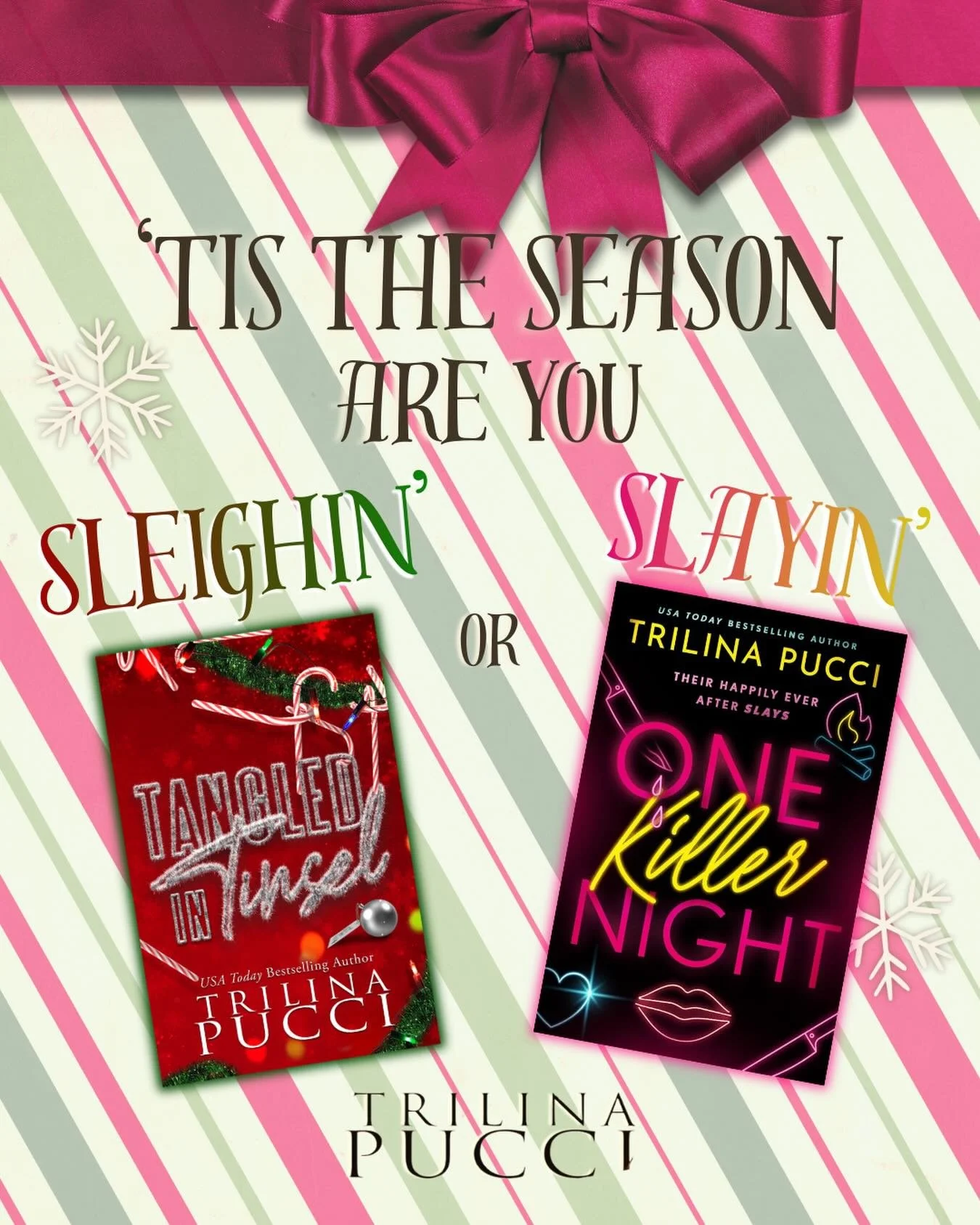 ✨𝐅𝐫𝐨𝐦 𝐜𝐚𝐧𝐝𝐲 𝐜𝐚𝐧𝐞𝐬 𝐭𝐨 𝐜𝐡𝐚𝐨𝐬. 𝐈𝐭&rsquo;𝐬 𝐚𝐥𝐥 𝐚𝐛𝐨𝐮𝐭 𝐛𝐚𝐥𝐚𝐧𝐜𝐞, 𝐛𝐚𝐛𝐞𝐬.✨
📖: 𝑻𝒂𝒏𝒈𝒍𝒆𝒅 𝑰𝒏 𝑻𝒊𝒏𝒔𝒆𝒍 𝒃𝒚 𝑻𝒓𝒊𝒍𝒊𝒏𝒂 𝑷𝒖𝒄𝒄𝒊
📖: 𝑶𝒏𝒆 𝑲𝒊𝒍𝒍𝒆𝒓 𝑵𝒊𝒈𝒉𝒕 𝒃𝒚 𝑻𝒓𝒊𝒍𝒊𝒏𝒂 𝑷𝒖𝒄𝒄𝒊 
#book