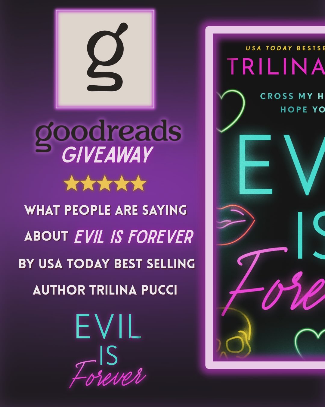 ✨𝐆𝐈𝐕𝐄𝐀𝐖𝐀𝐘✨
𝑮𝒐𝒐𝒅𝒓𝒆𝒂𝒅𝒔 𝒘𝒊𝒍𝒍 𝒃𝒆 𝒈𝒊𝒗𝒊𝒏𝒈 𝒂𝒘𝒂𝒚 𝟏𝟎𝟎 𝒅𝒊𝒈𝒊𝒕𝒂𝒍 (𝒆𝑩𝒐𝒐𝒌) 𝒄𝒐𝒑𝒊𝒆𝒔 𝒐𝒇 𝑬𝒗𝒊𝒍 𝑰𝒔 𝑭𝒐𝒓𝒆𝒗𝒆𝒓!
𝑹𝒖𝒏 𝒅𝒐𝒏&rsquo;𝒕 𝒘𝒂𝒍𝒌 𝒕𝒐 𝒈𝒐 𝒆𝒏𝒕𝒆𝒓 𝒏𝒐𝒘!!
✨𝑙𝑖𝑛𝑘 𝑖𝑛 𝑏𝑖𝑜✨

*𝘛𝘩𝘪