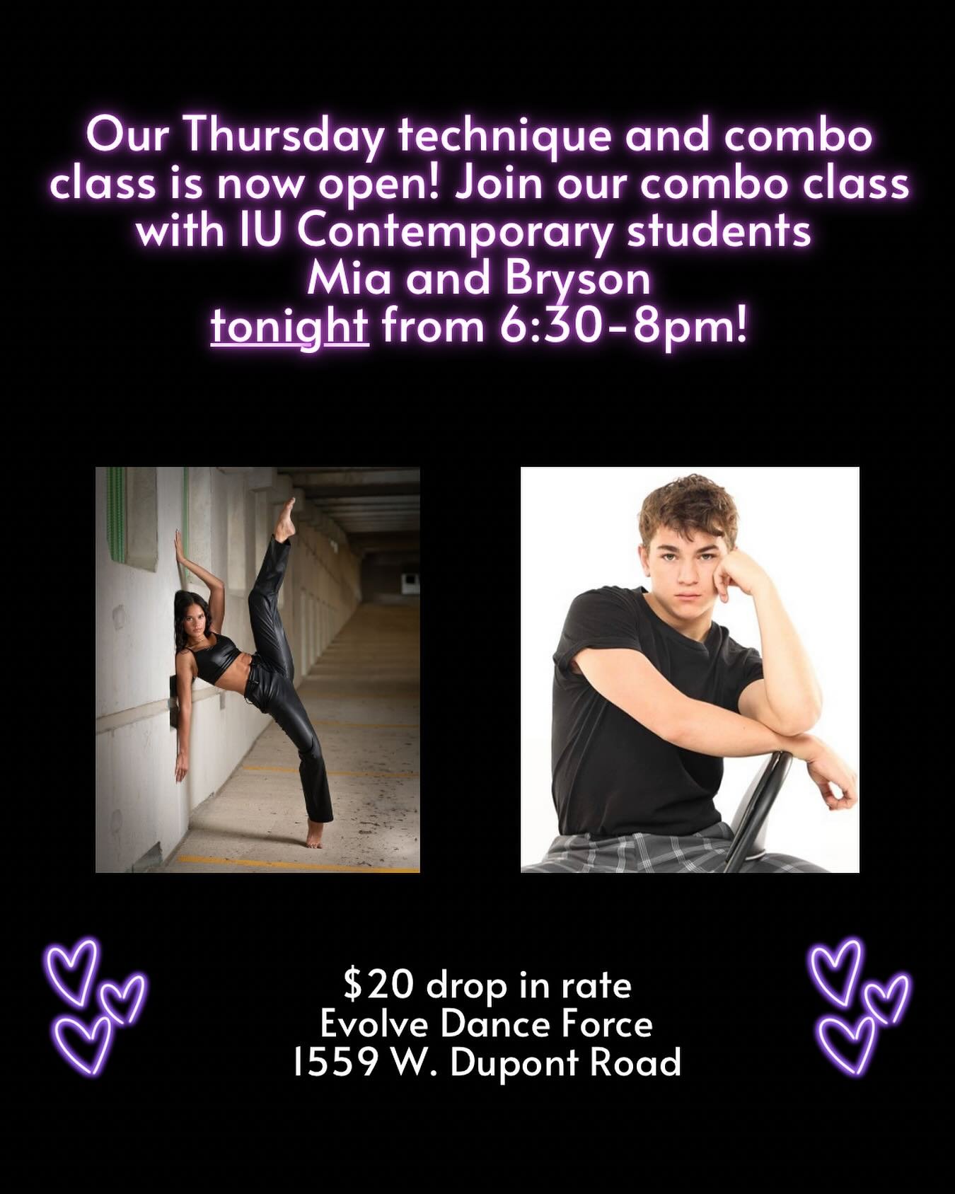 Join us TONIGHT for a combo class with @mb.choreo from 6:30-8pm!