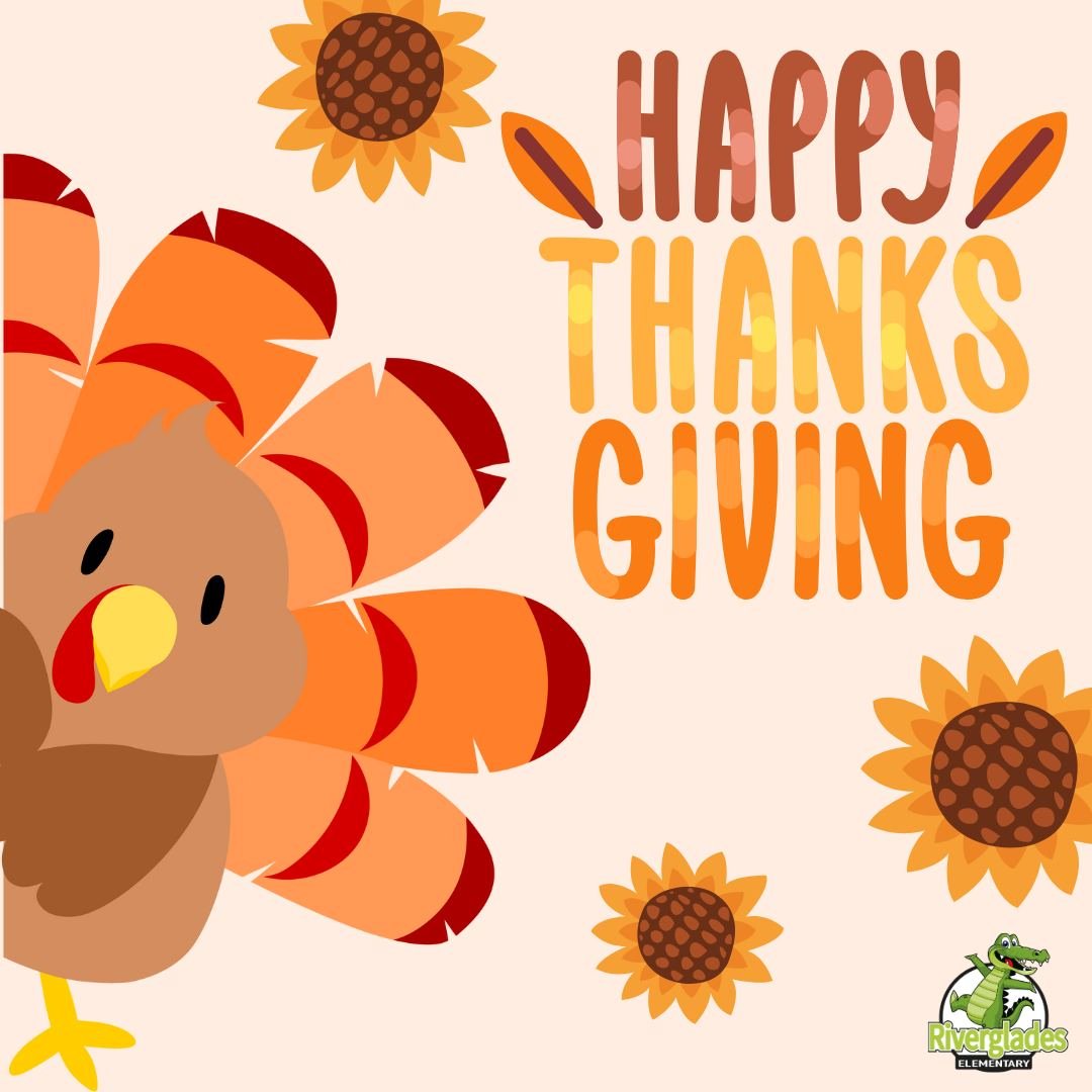Wishing our gators and their families and very Happy Thanksgiving from the PTA! We are thankful for you! 🦃❤🐊