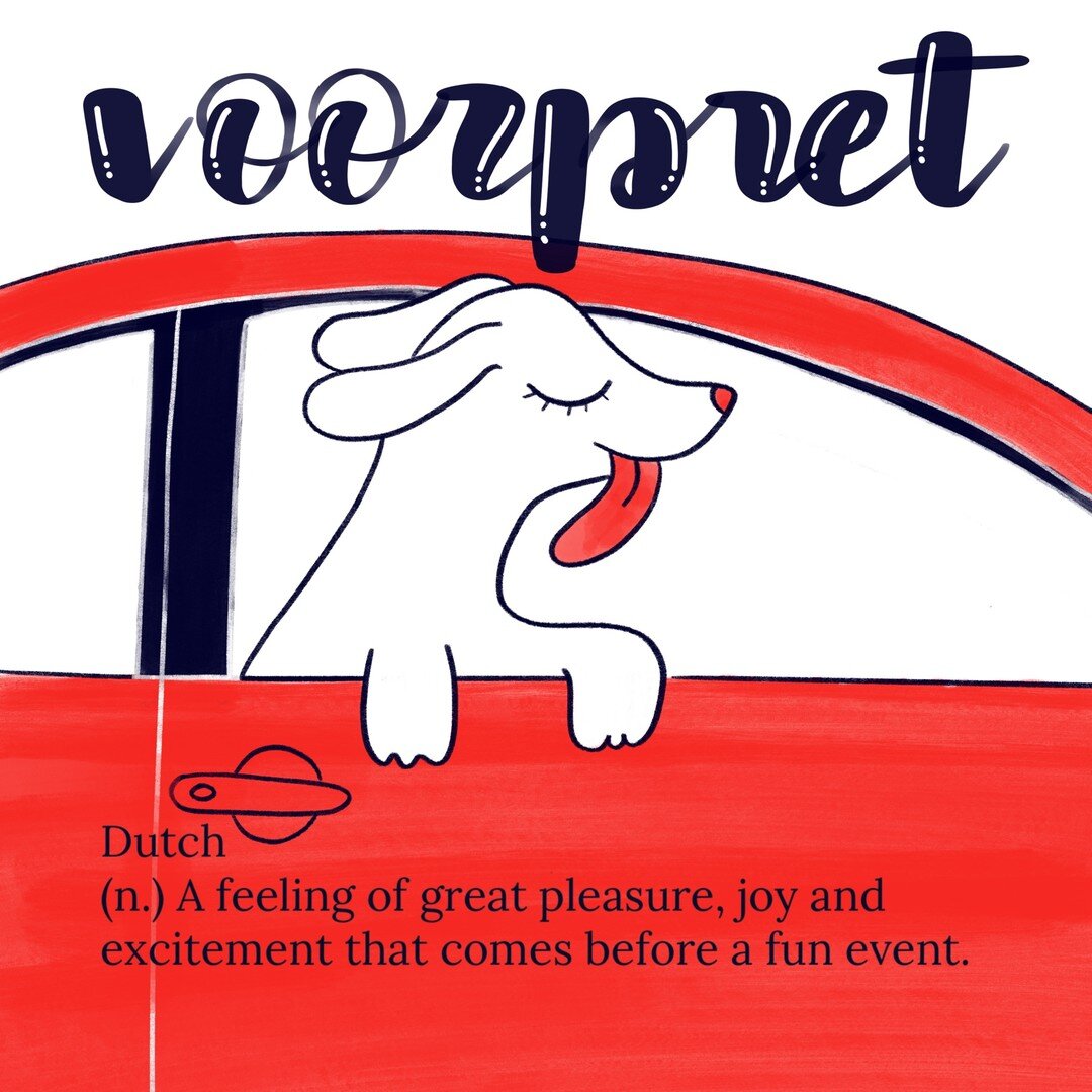 I so love voorpret! This Dutch word describes the feeling of anticipation and excitement before a fun event &ndash; the equivalent of the German Vorfreude. 91/100.
.
.
.
.
.
#The100DayProject #100daysofweirdwonderfulwords #The100DayProject2018 #handl