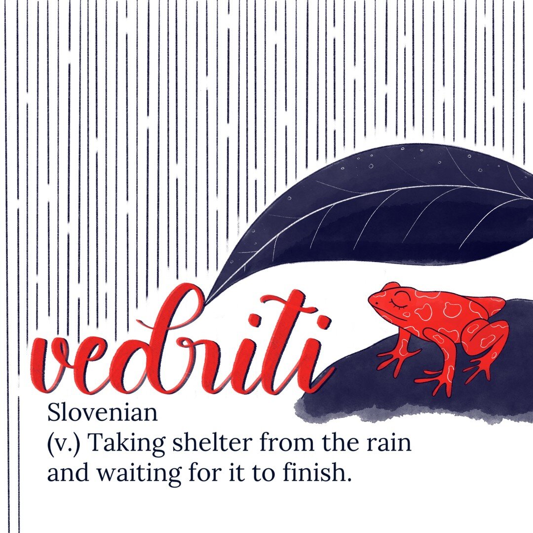 Vedriti is a lovely Slovenian word and it means taking shelter from the rain and waiting for it to finish. 90/100.
.
.
.
.
.
#The100DayProject #100daysofweirdwonderfulwords #The100DayProject2018 #handlettering #lettering #calligraphy #letteringlover 