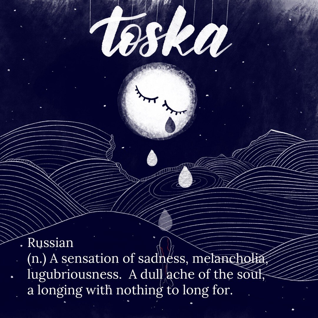 Vladimir Nabokov describes the Russian word Toska with great subtlety &ndash; a sensation of great spiritual anguish, often without any cause. 83/100.
.
.
.
.
.
#The100DayProject #100daysofweirdwonderfulwords #The100DayProject2018 #handlettering #let