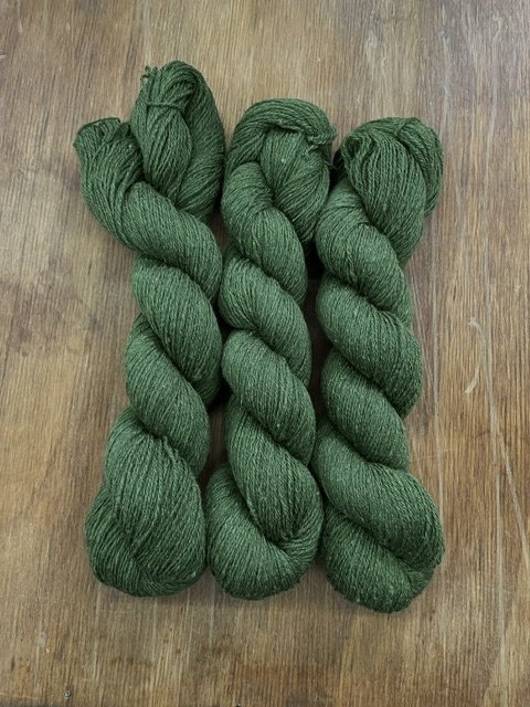 fingering weight sock yarn medium forest green
