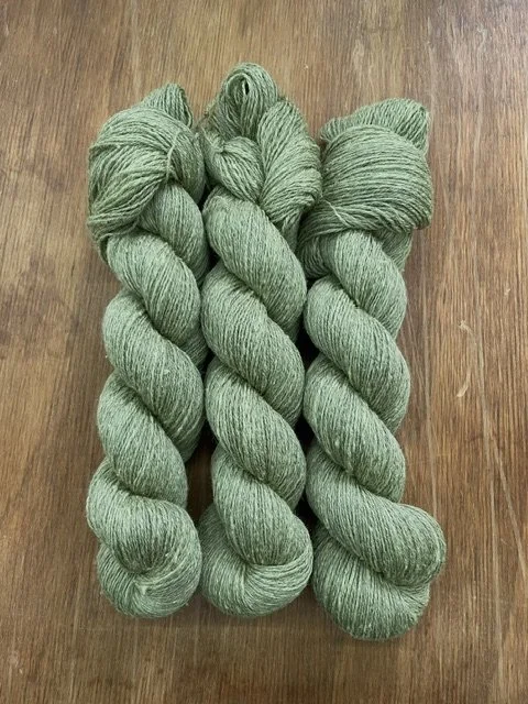 fingering weight sock yarn light moss green