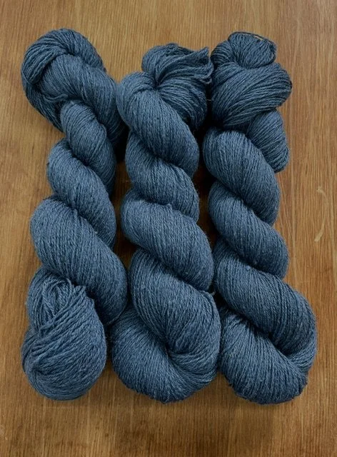 fingering weight sock yarn medium navy blue
