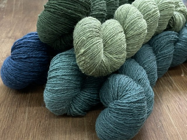 fingering weight sock yarn group closeup