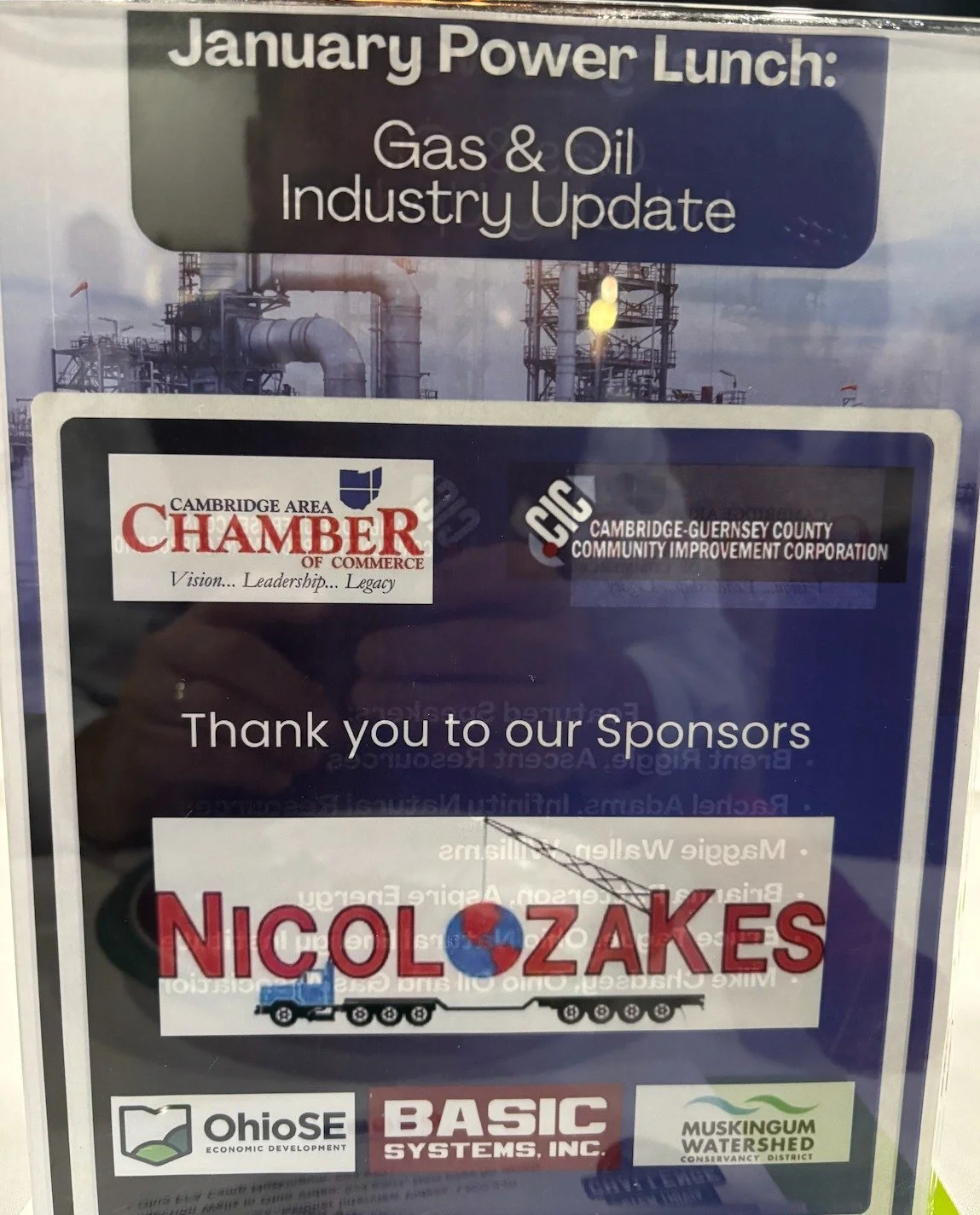 Bruce, ONEi Executive Director, is attending and presenting at the @cambohiochamber Gas &amp; Oil Industry Update today!