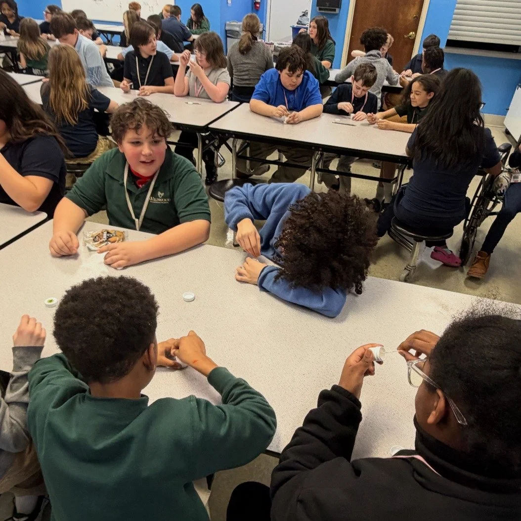 Yesterday, we were at both @efctspix and @warriorswea! 

We shared career opportunities in oil and gas, made lip balm, and showed students fossils.