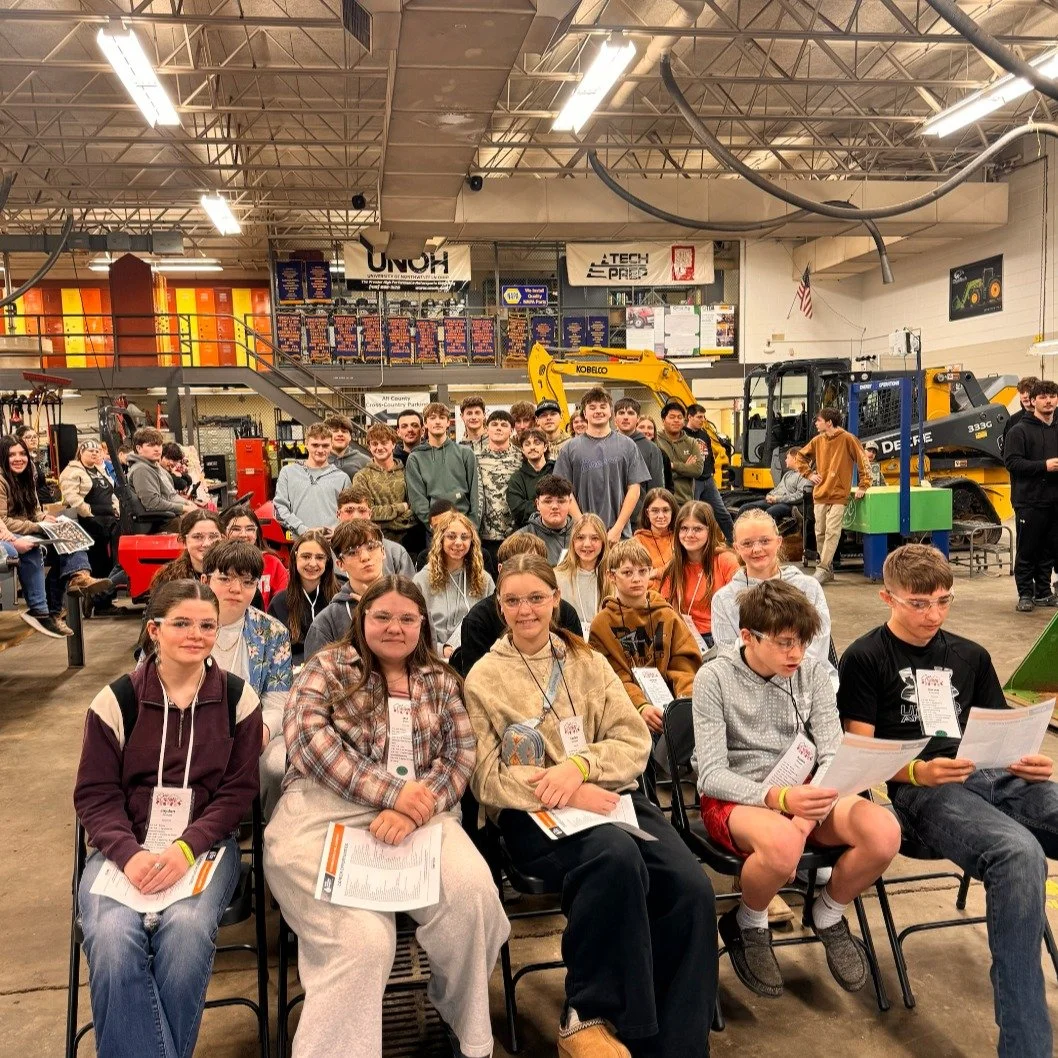 Today, eighth graders from Carroll, Holmes, and Tuscarawas County are visiting the @bcccareertech for their annual Career Center Carnival to learn about five different career clusters. 

Mandolyn is in the Agricultural and Environmental Systems clust