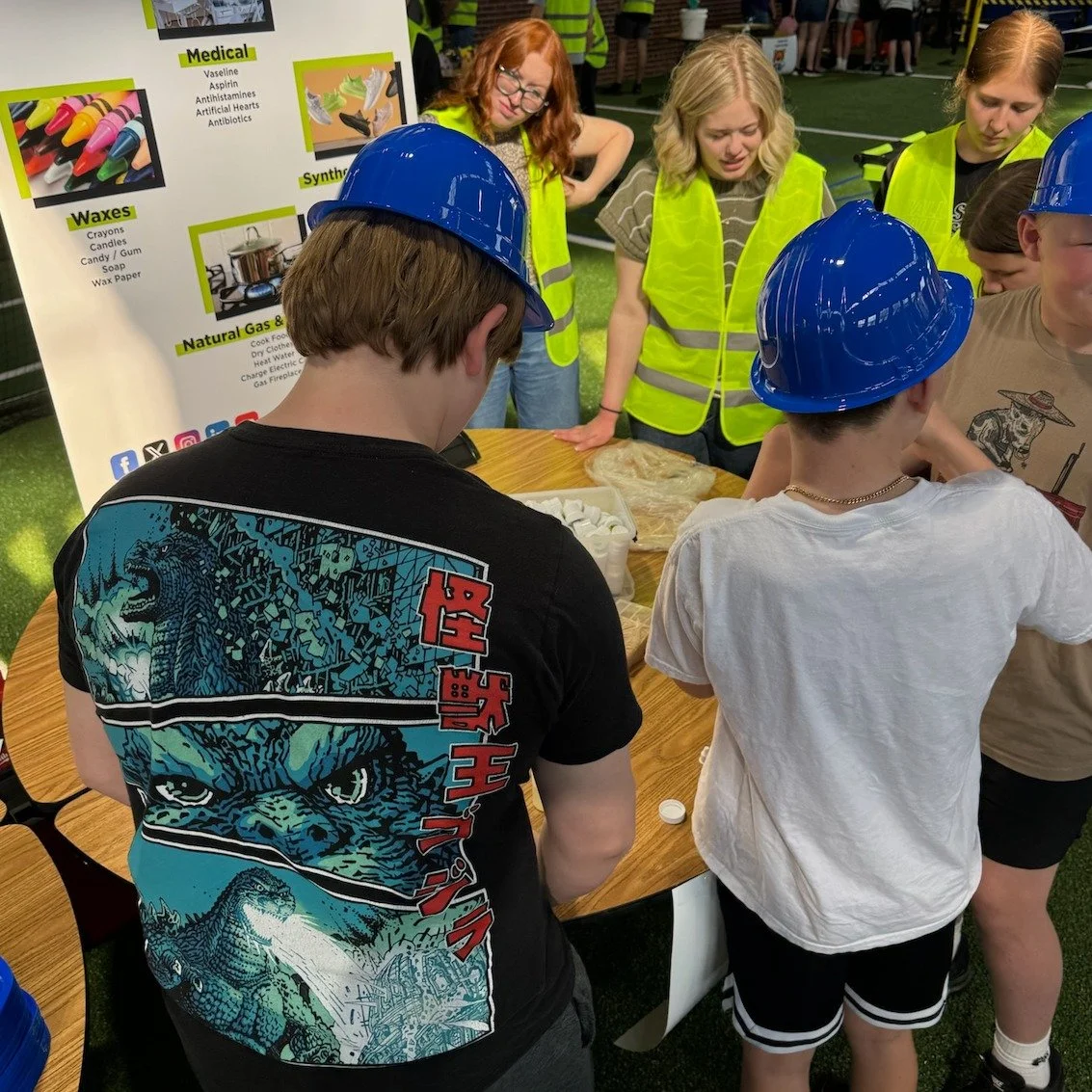 Today, Shawn was at Greenfield Elementary in Greenfield, OH for their Career Day! 

She spent the day with fifth grade students building pipelines and making lip balm.