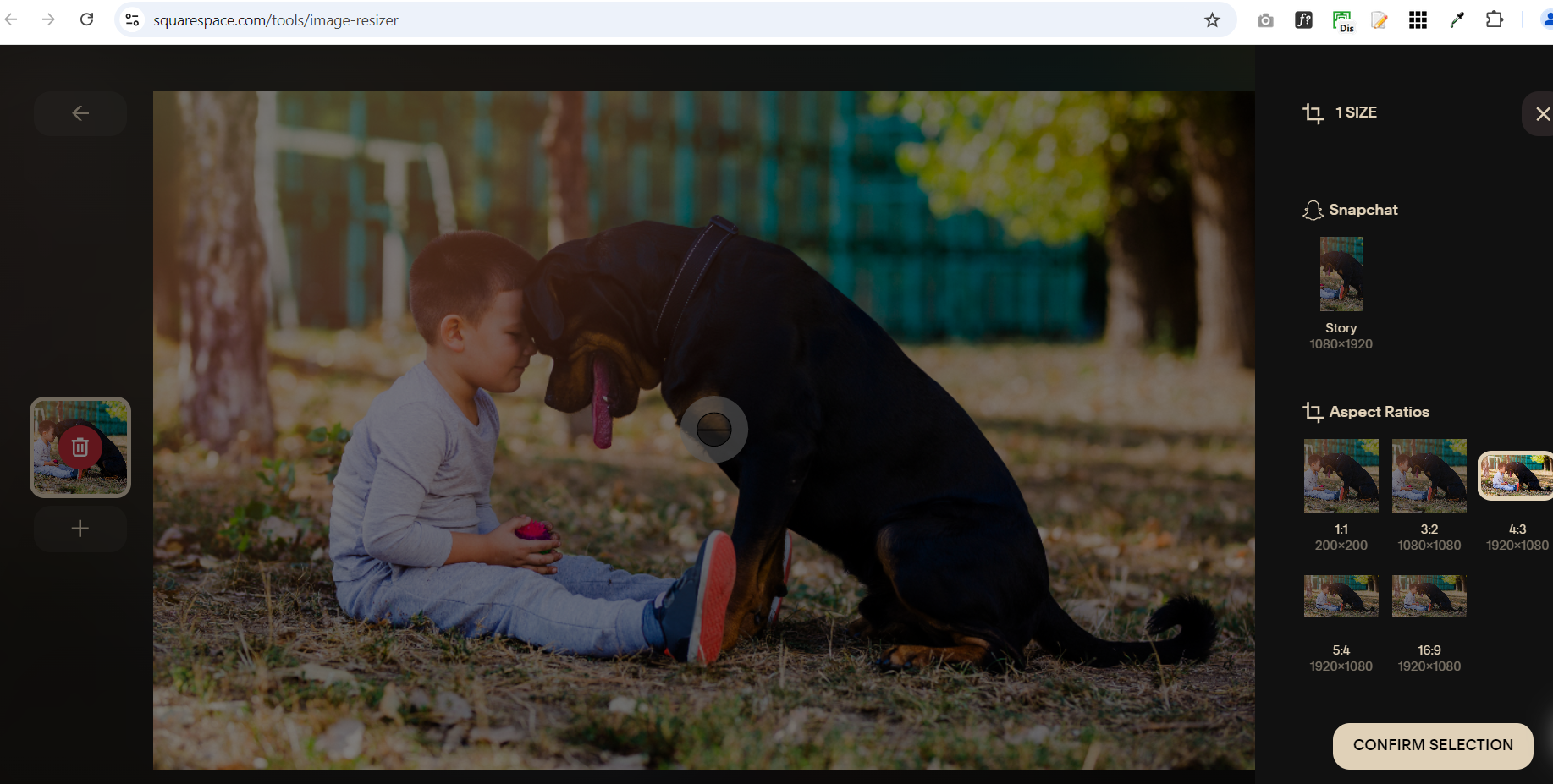 Squarespace Image Resizer Tool