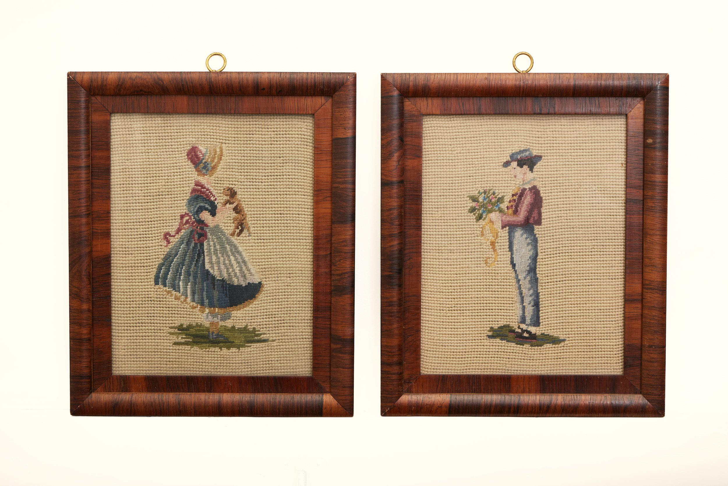 Vintage Needlepoint Pair
