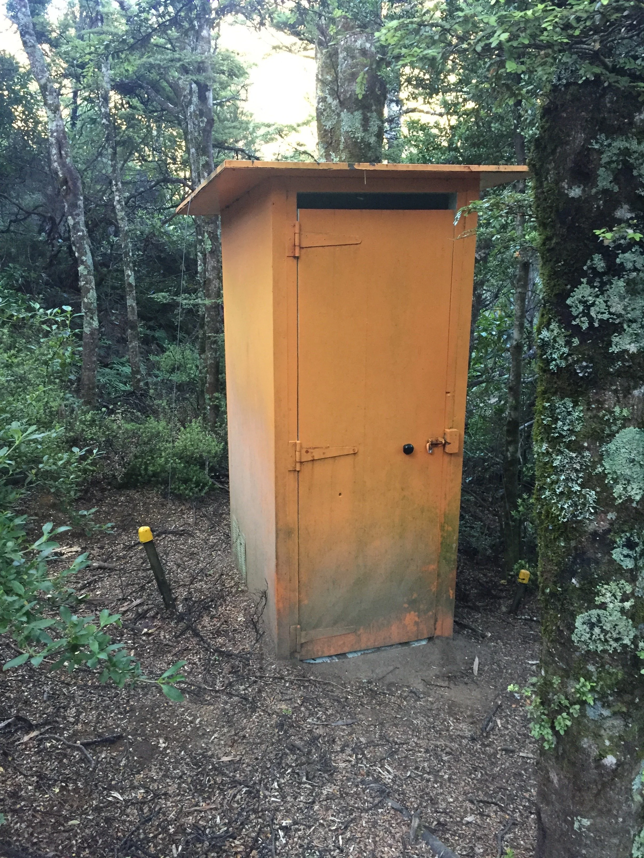 Pit toilets…..