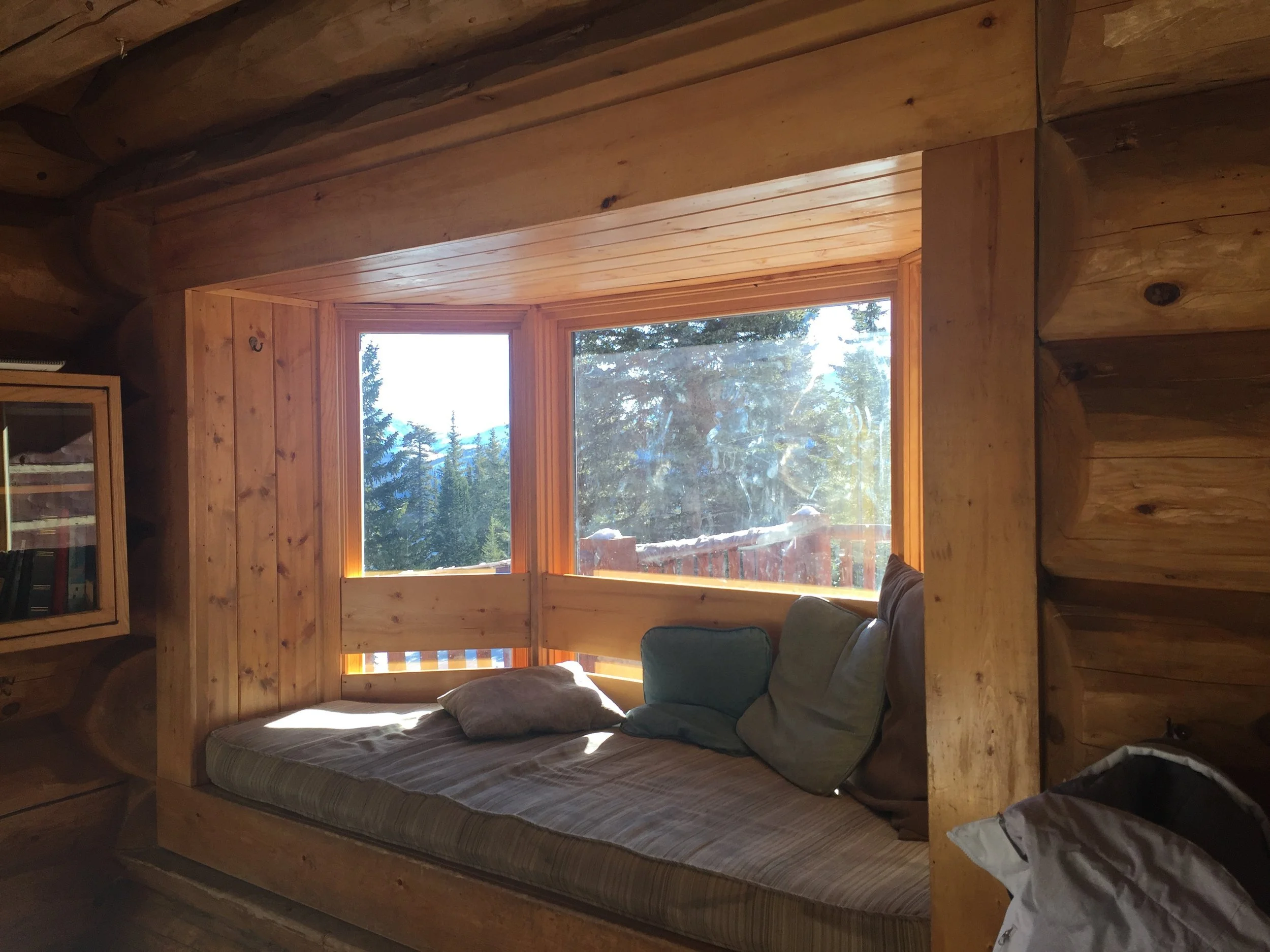Window perch in Francie’s Cabin