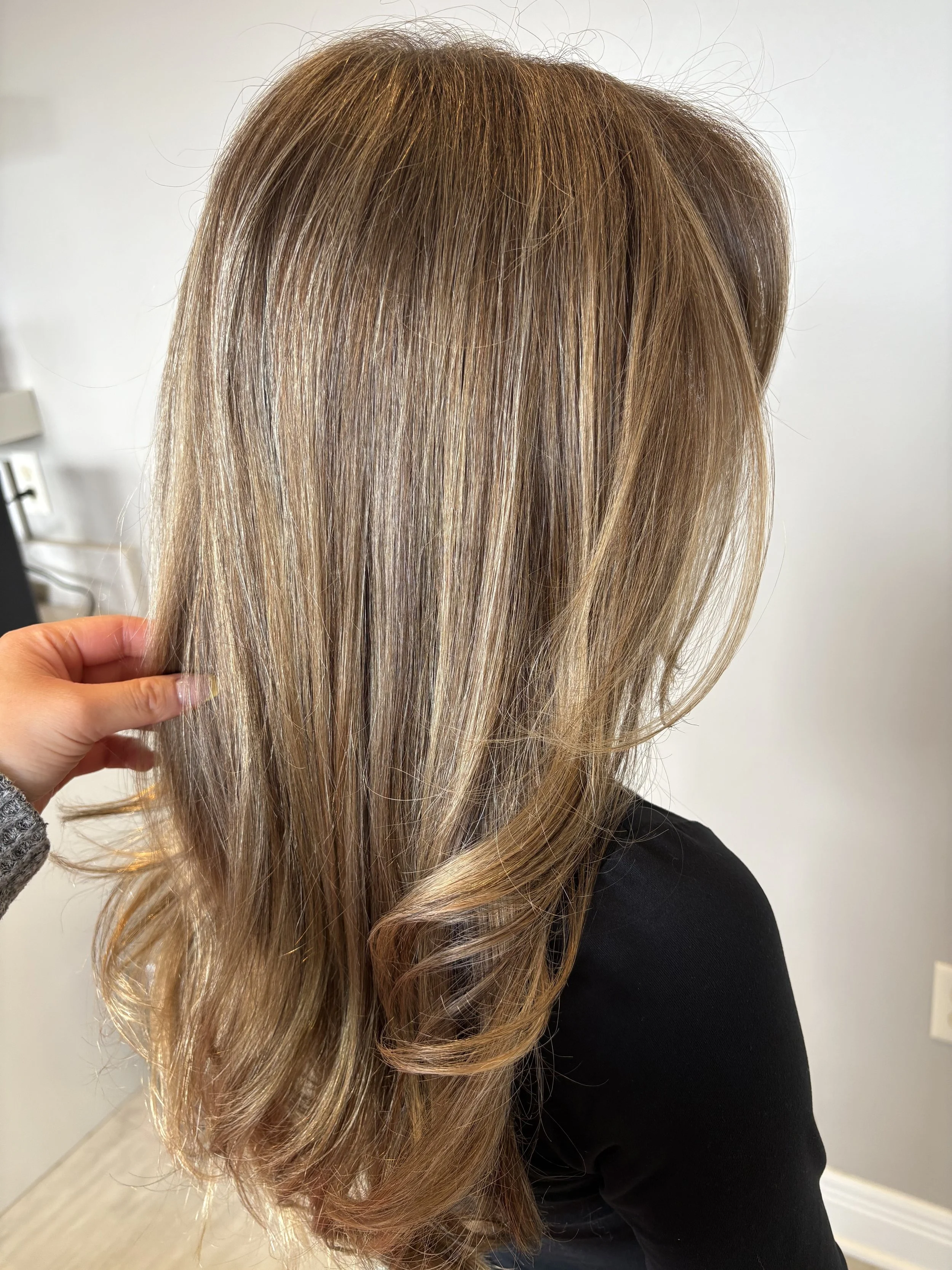 Balayage on an eighth grade client by Elizabeth.