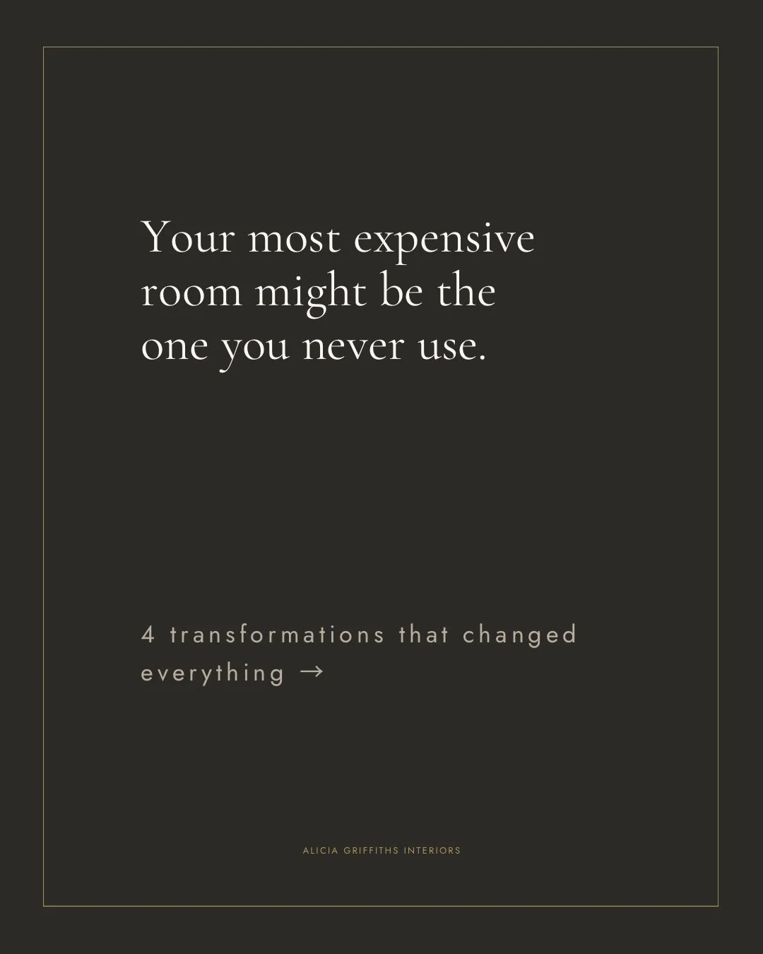 Sound familiar? In my experience the most common thing high end homes have in common isn&rsquo;t the finishes or square footage - it&rsquo;s at least one room that&rsquo;s quietly being wasted. 

The good news - these are often some of the most excit