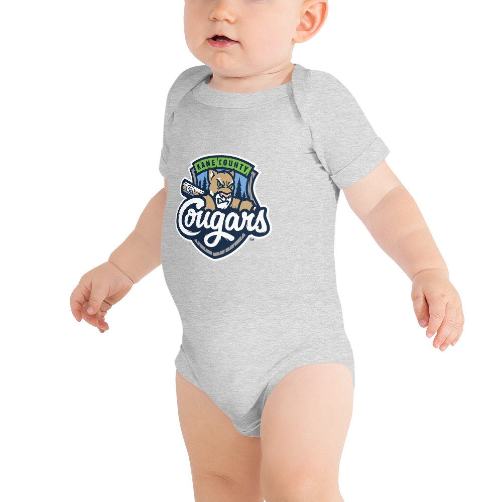 Baby Short Sleeve Onesie Cougars Primary Logo — Kane County Cougars