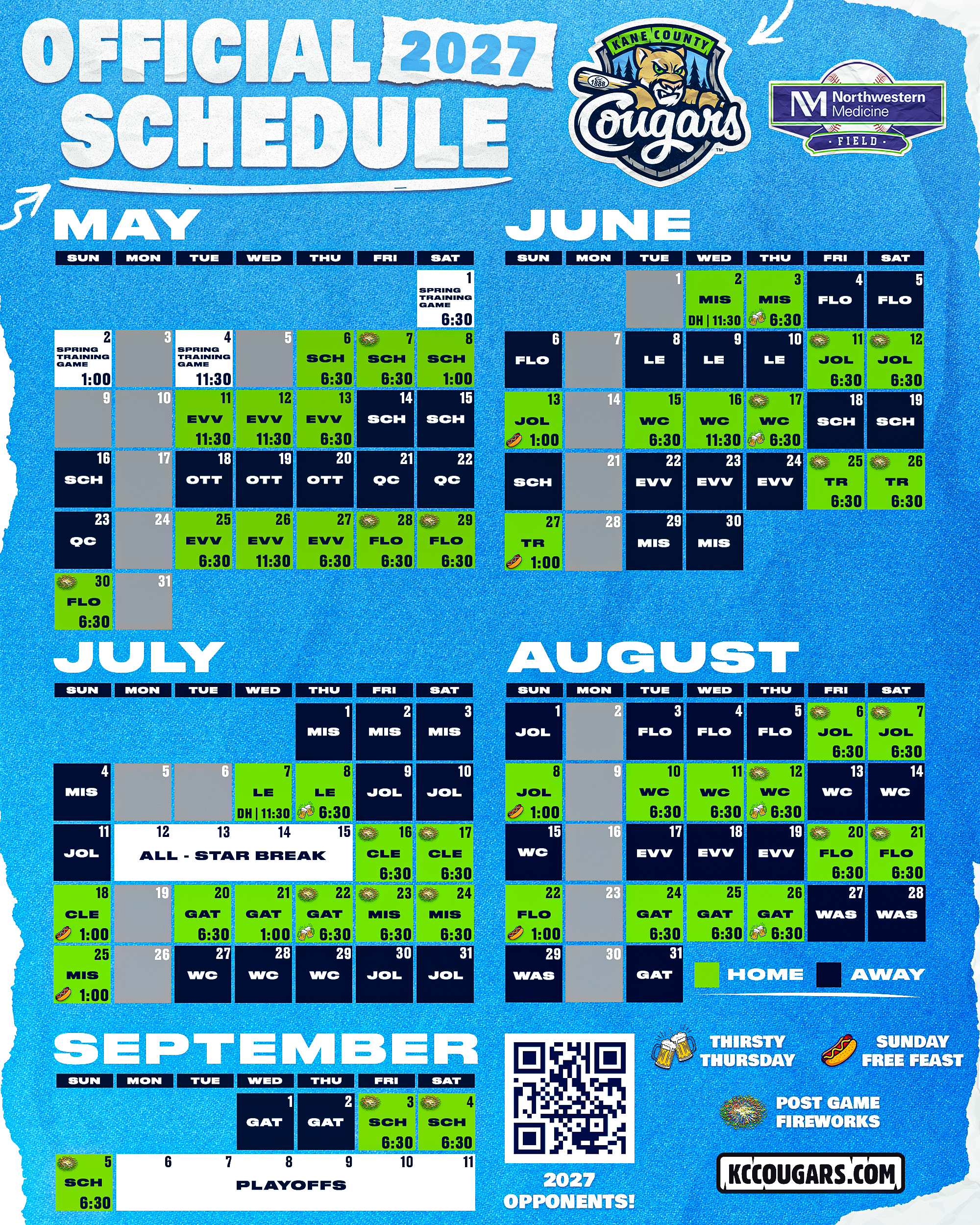 Cougars Announce 2027 Game Schedule