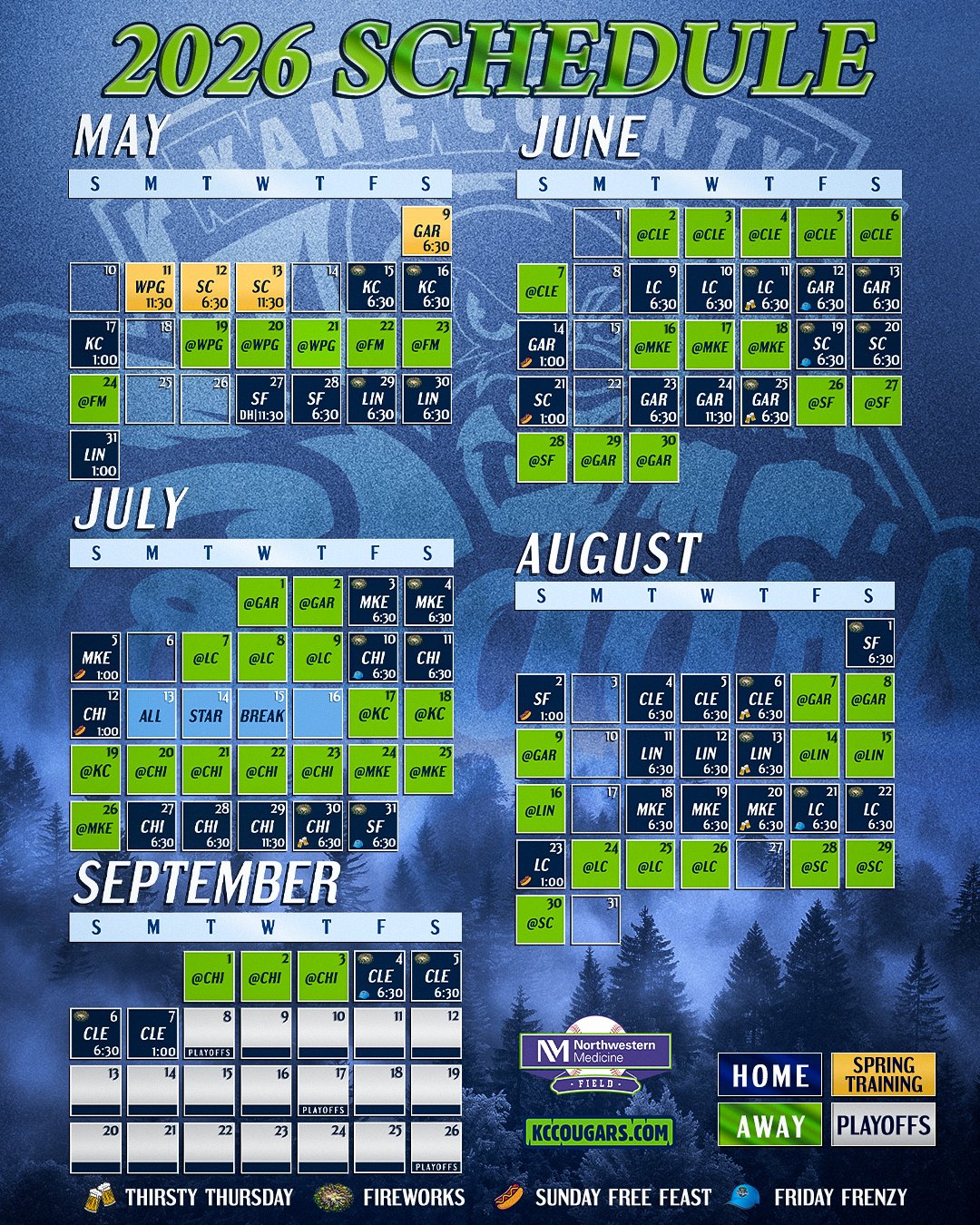 Schedule Plan Your Visit Now Kane County Cougars schedule-plan-your-visit-now-kane-county-cougars