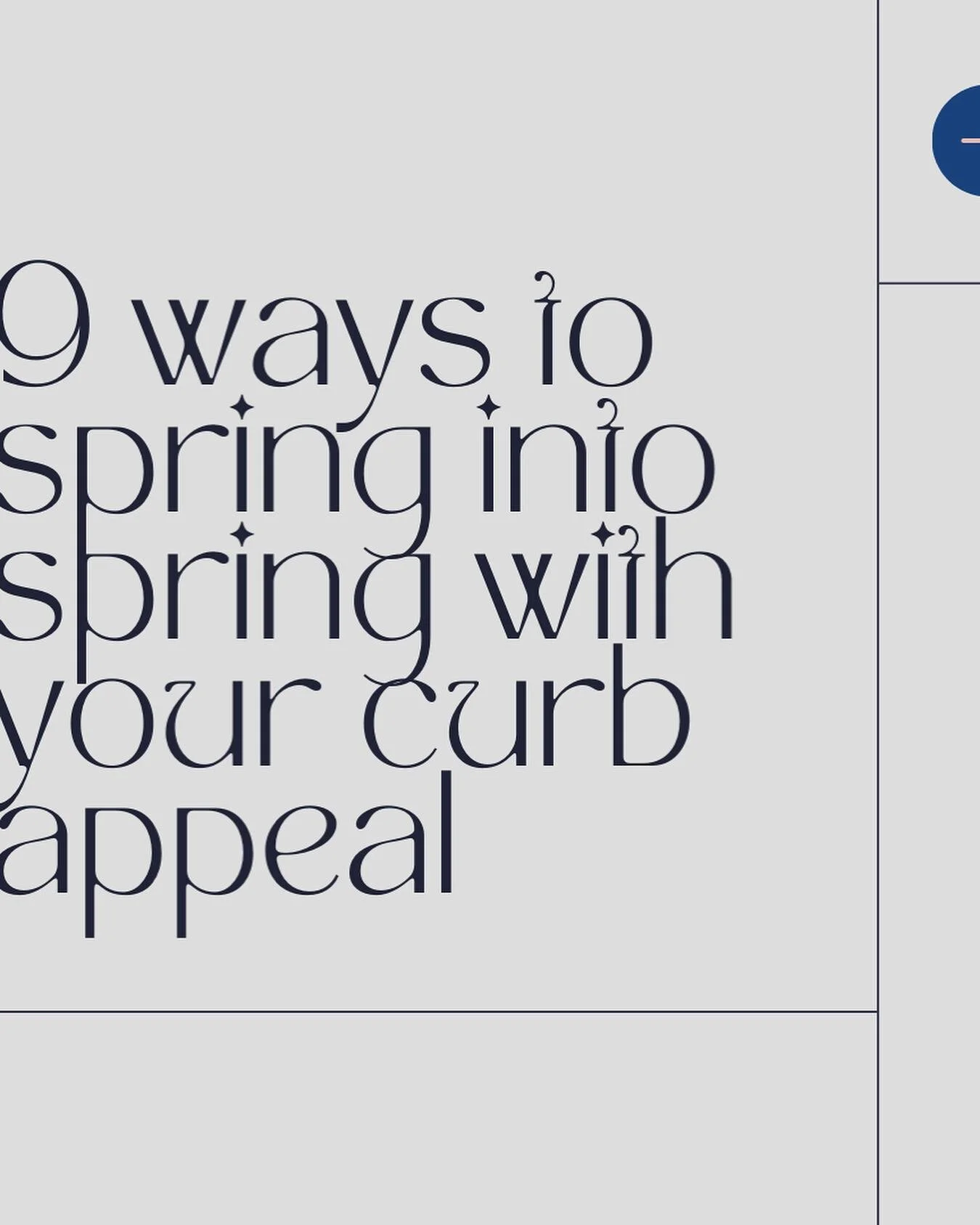 The weather will turn around by this weekend.  What are you planning to do when the sun comes back out to up the curb appeal of your property?

On the blog this week, I give 9 options of ways to spruce up the look of the front of your property. 

If 