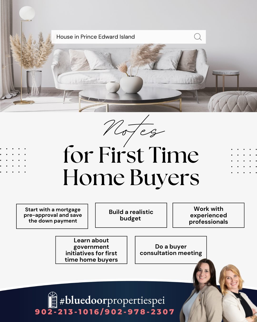 🏡 First-Time Home Buyer? Here&rsquo;s Your Game Plan 👇

Buying your first home doesn&rsquo;t have to feel overwhelming. Start with these 5 smart moves:

1️⃣ Start with mortgage pre-approval &amp; save your down payment &ndash; Know what you can aff