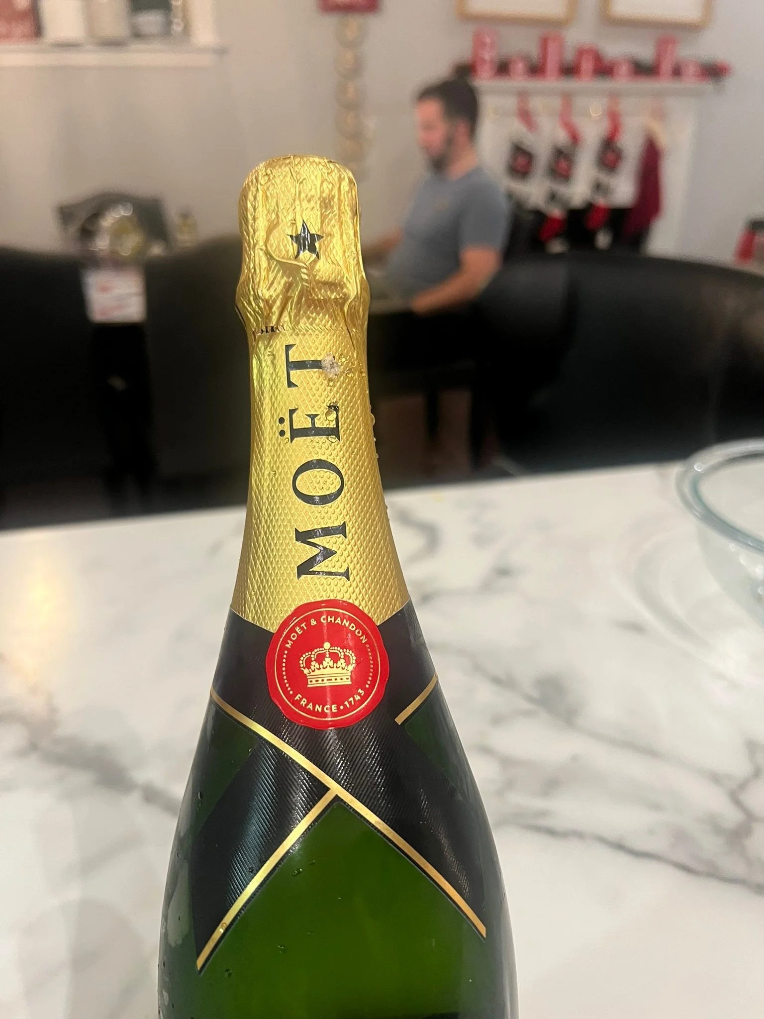 10 years later we are celebrating with a second bottle of Moet. You surprised me with one on our wedding day so it&rsquo;s only right that we toast with one today. 

Here is to another 10 years and many more. Love you and the life we have created tog