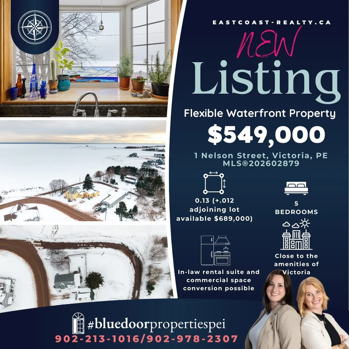 New Listing Alert!!! And a double Open House Weekend!

📌1 Nelson Street, Victoria, PE
🛏 3 Beds, 1.5 bath (+ office, artists loft, den, flex room) + 2 Bed, 1 Bath attached in-law suite
🌊 Waterfront Property
🗝️Located in Historic Victoria PEI
🛠️Po