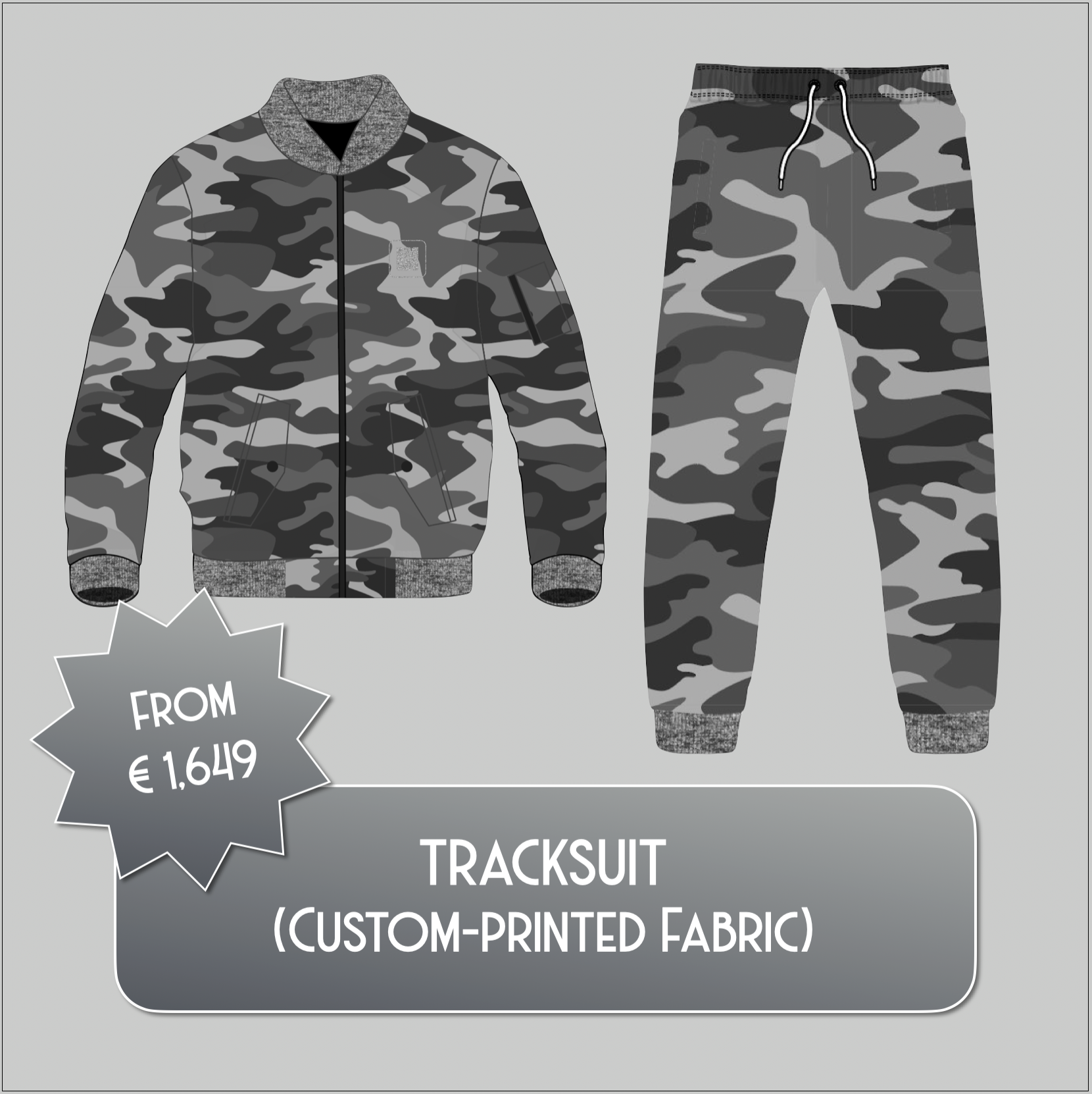 Tracksuit in Custom-printed Fabric
