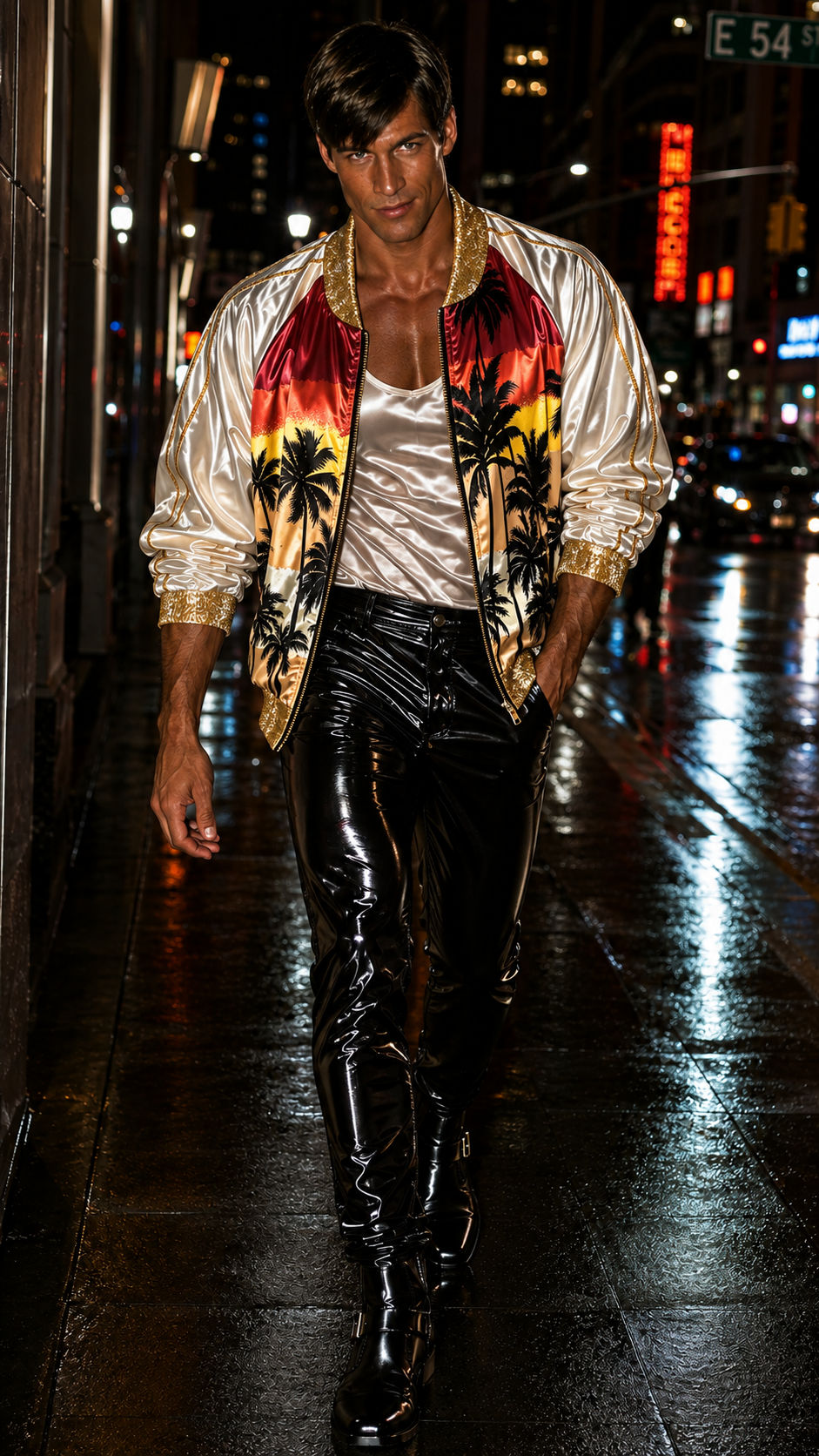 The Palm Tree Satin Jacket