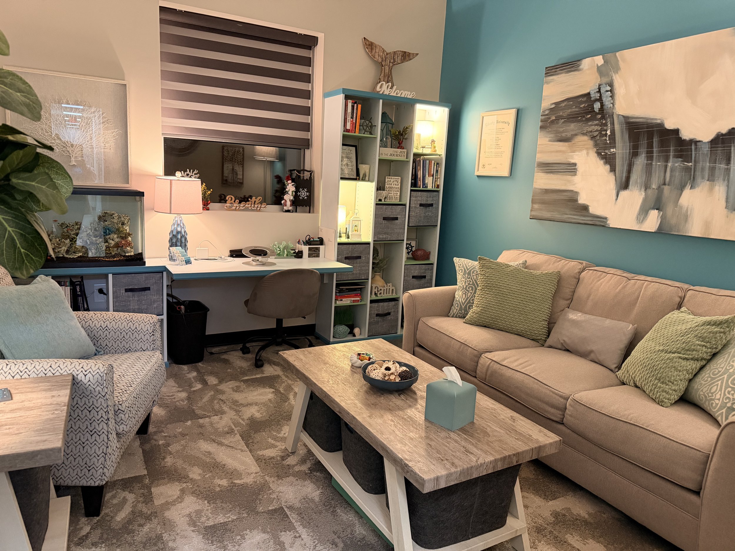 Office Space in Winter Walking In