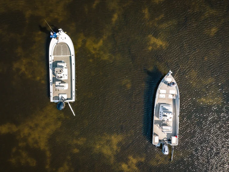 Two Boats from Above