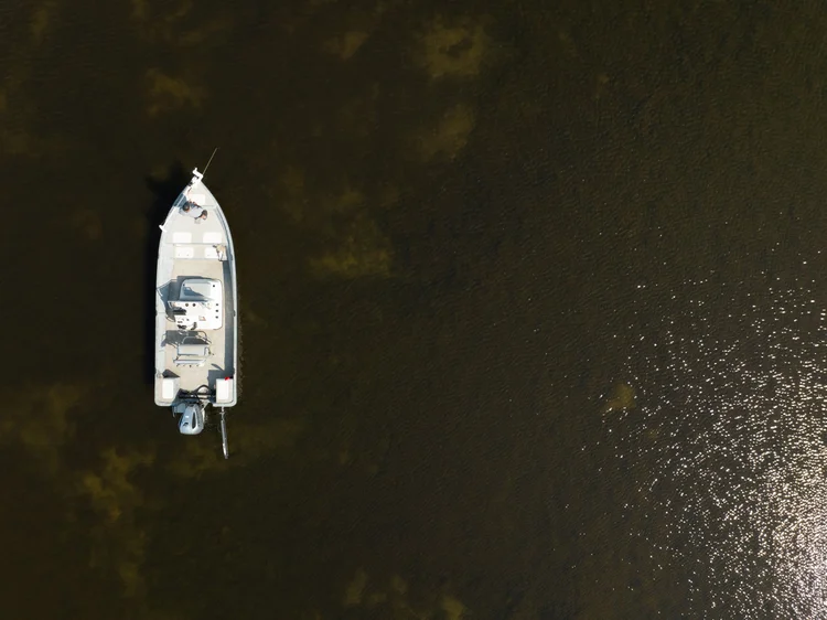 Aerial View of Boat