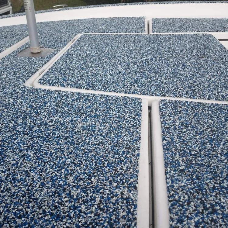 Blue & White Deck Close-Up