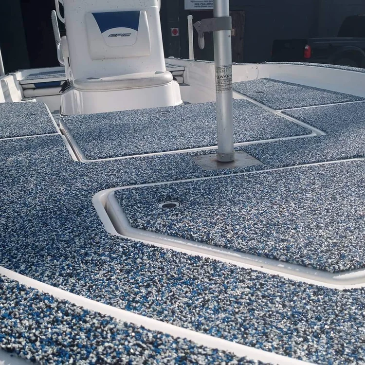 Blue Speckled Deck Surface
