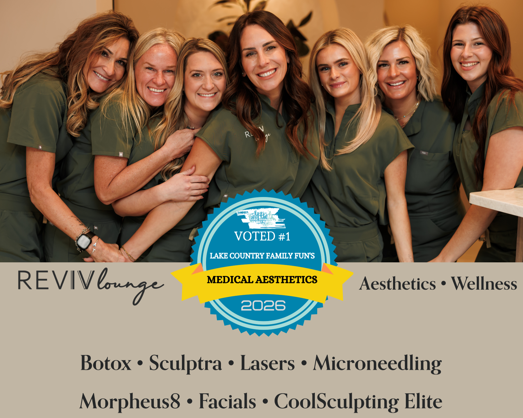 Reviv Lounge Voted #1 Best Medi-Spa in Lake Country WI