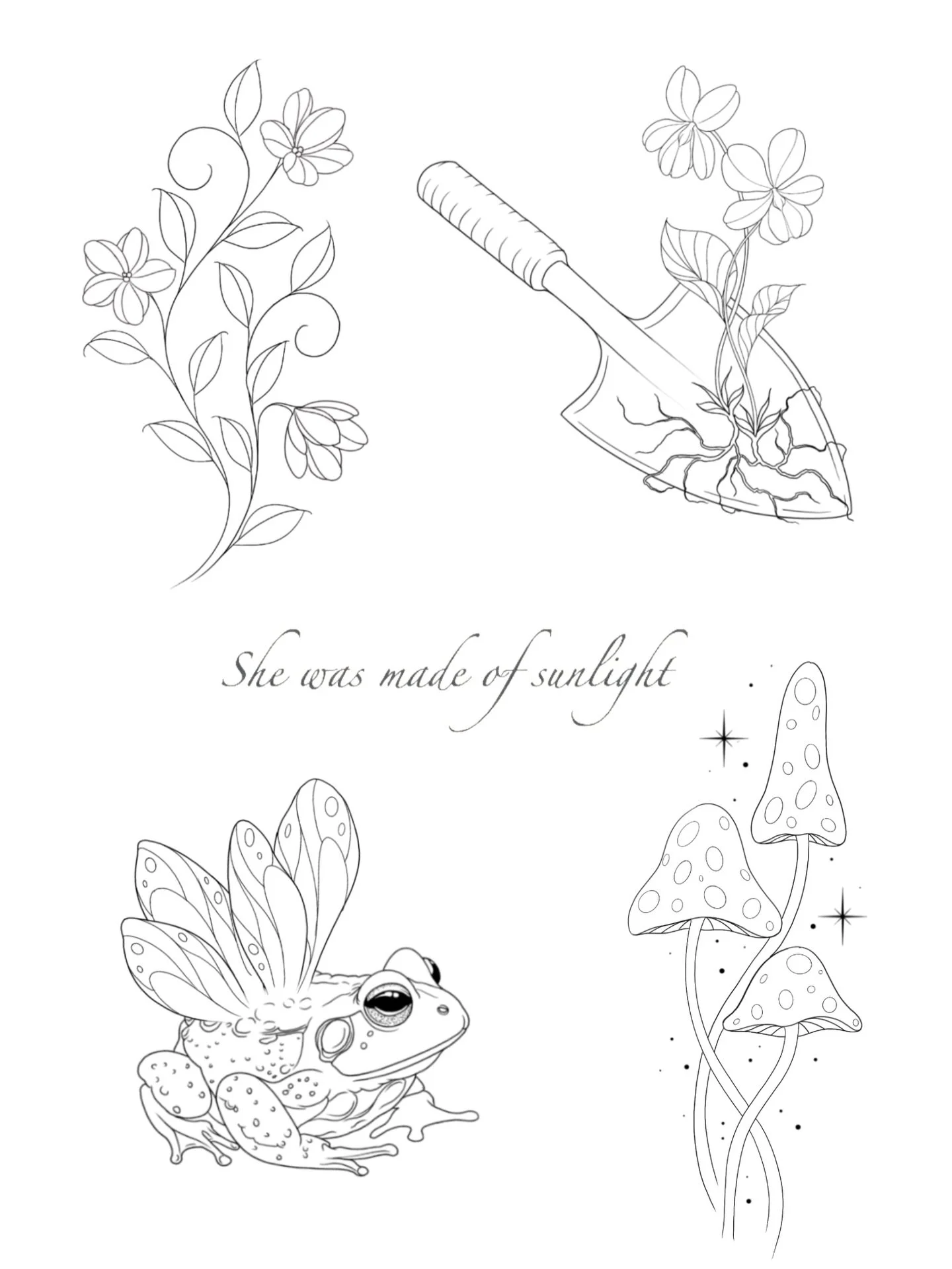 FLASH DAYS THIS WEEK 5/8 @ 12-6 AND 5/9 10-3

These designs are only available to book on flash days✨

All designs come with shading and are done with black and grey inks🧚🏼&zwj;♀️

DM Me to claim your spot🍄

Times available:

FRIDAY:
12:00pm
2:00p