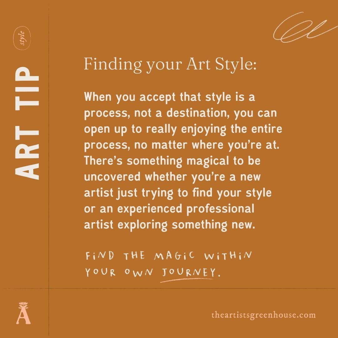 An annoying truth about being an artist is that it takes a while to find your style. That goes for brand new artists and for artists who are reinventing their work. Ask me how I know this 🤣⁠
⁠
Be patient, artist. Find the magic no matter where you a