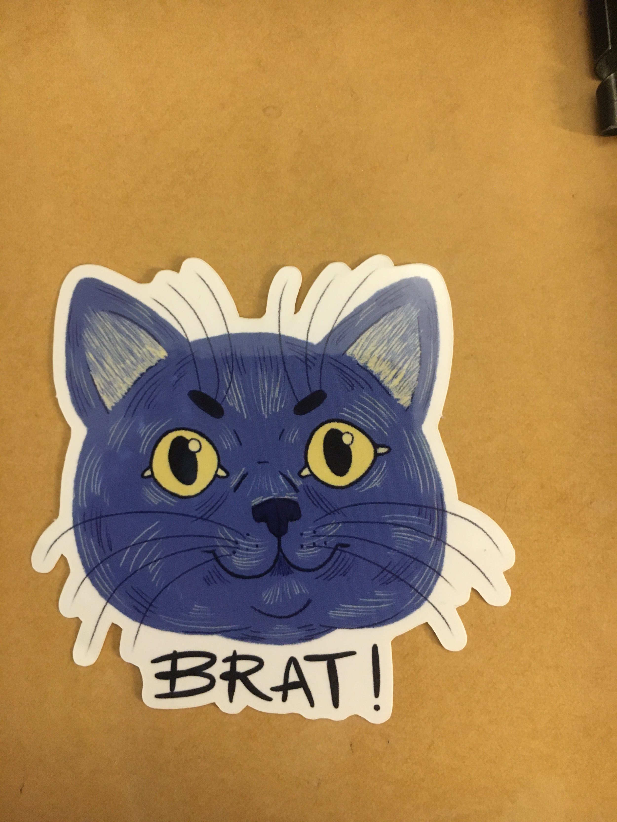 Brat Cat Sticker