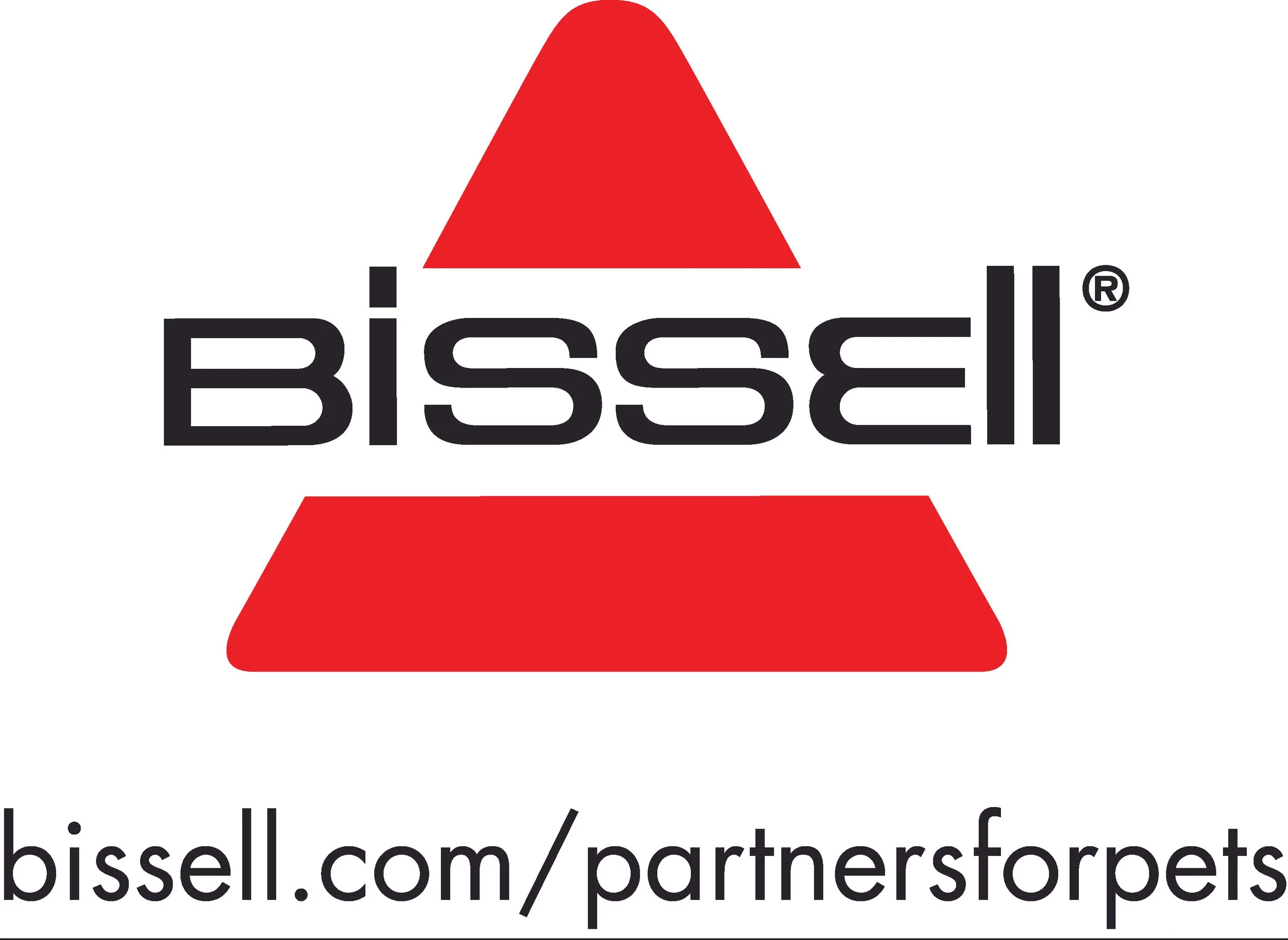 Bissell logo with a red triangle and the word 'bissell' in black.