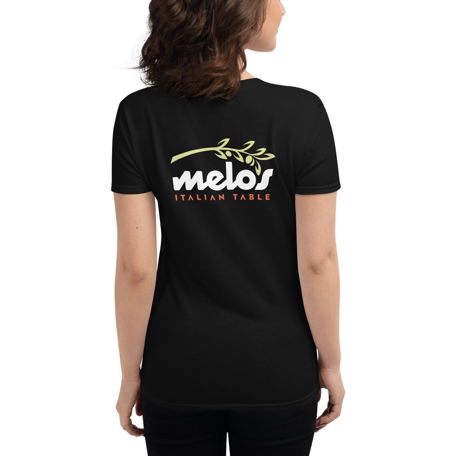 sleeve & short Pizza Pasta t-shirt Melo\'s -Fellini Women\'s —