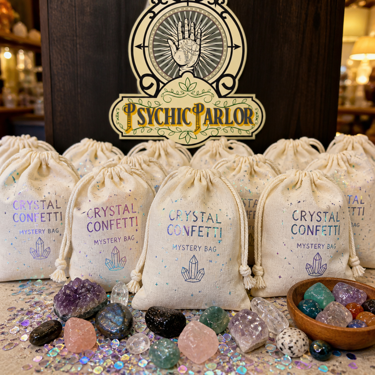 Second Sunday Magic in Charleston Crystal Confetti Mystery Bags and a Day of Intuitive Discovery