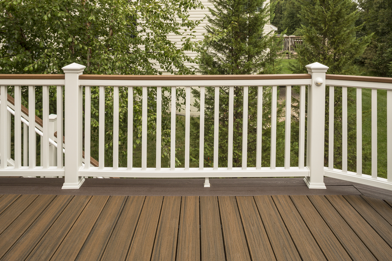 white deck railing